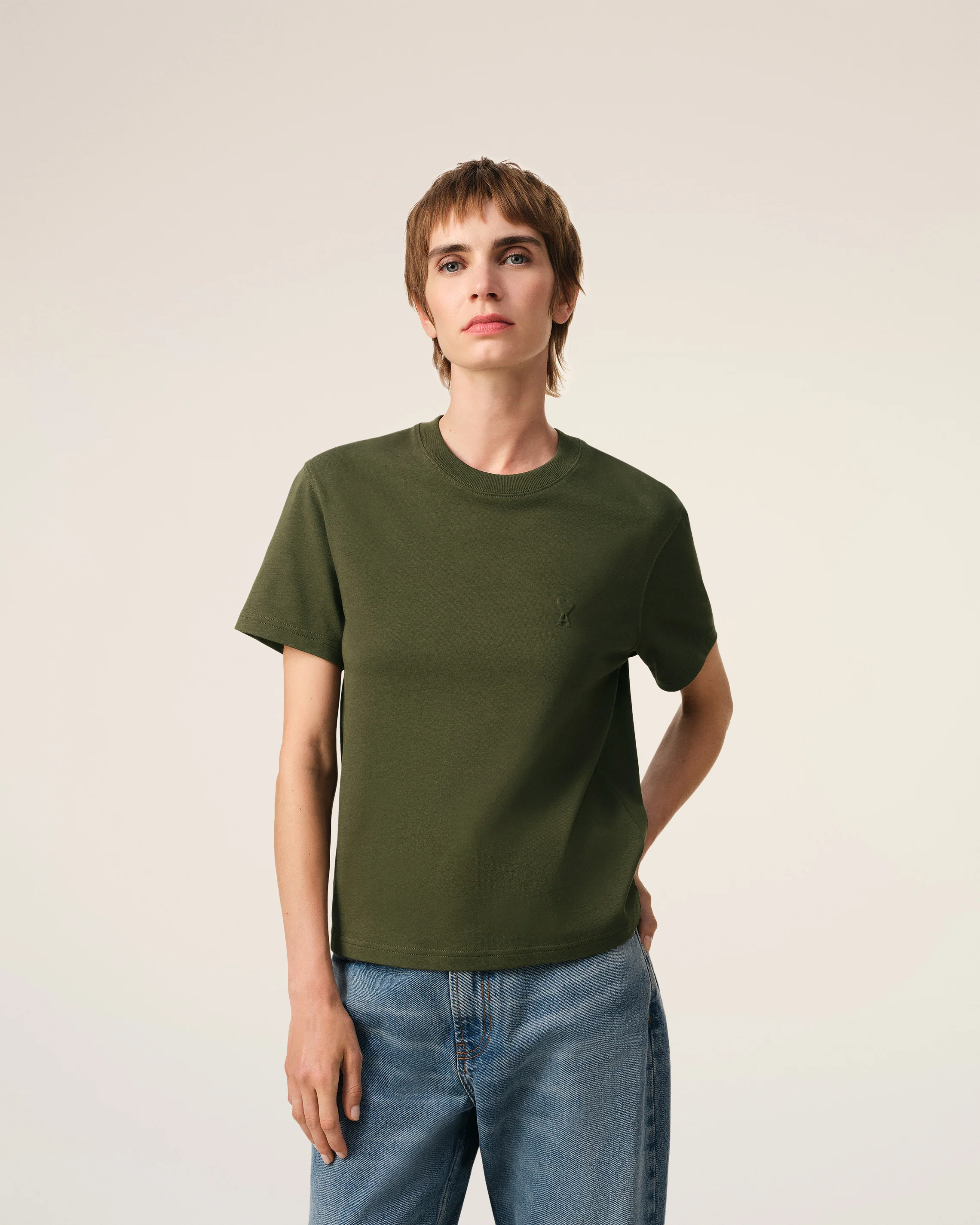 Green Cotton Ami de Coeur T-Shirt