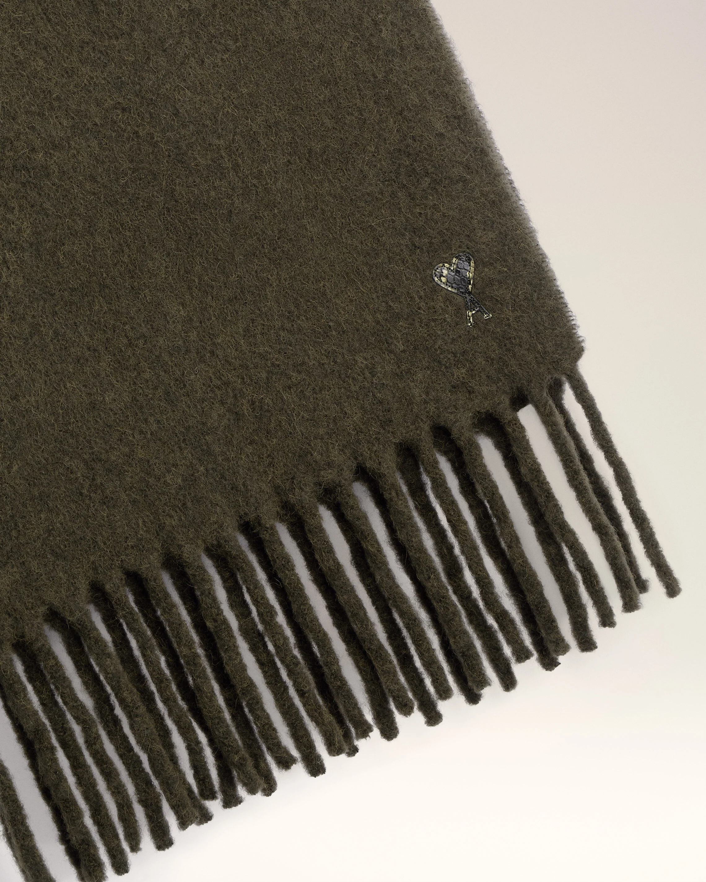 Khaki Alpaca Oversize Ami De Coeur Scarf