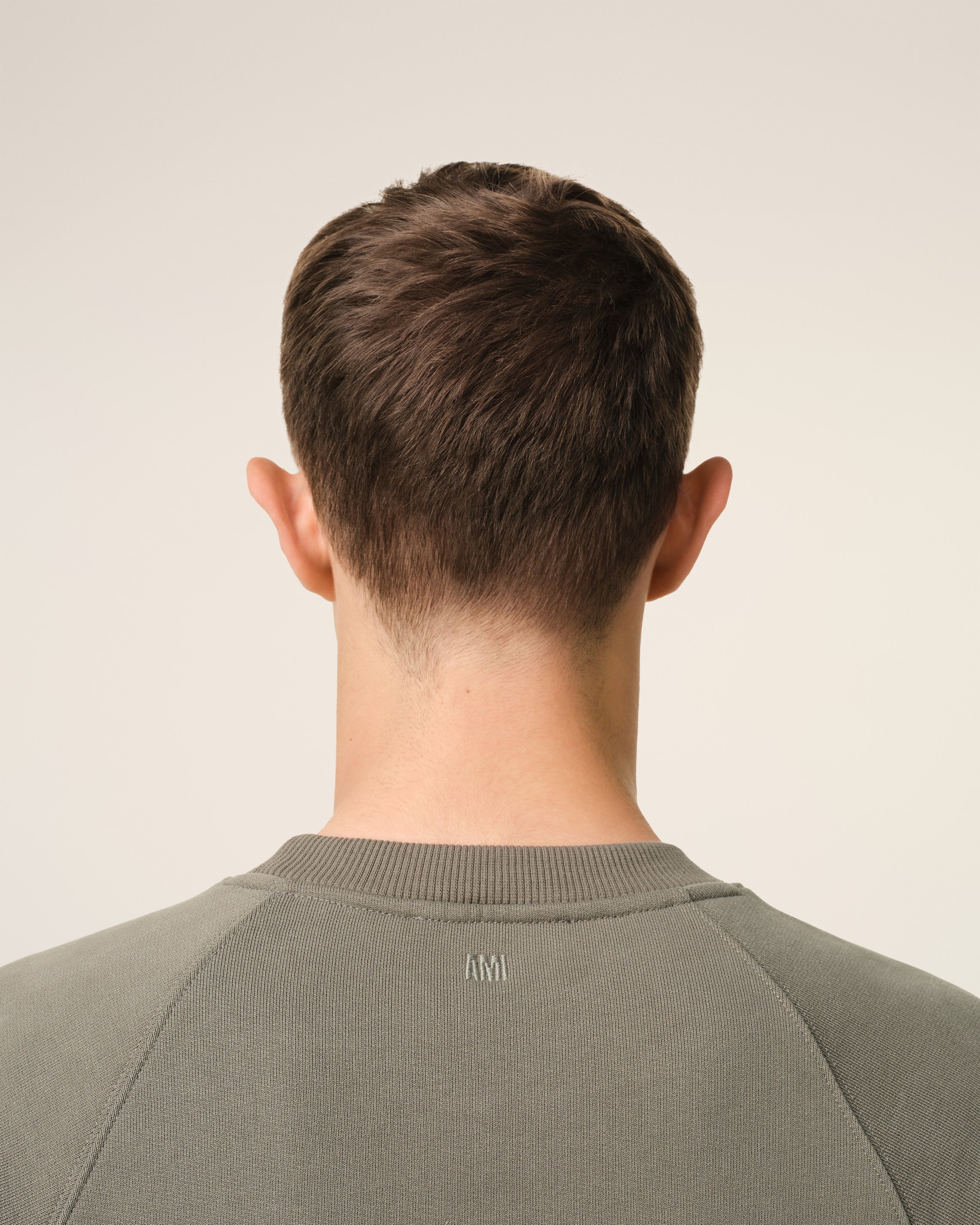 Taupe Cotton Tonal Ami de Coeur Sweatshirt