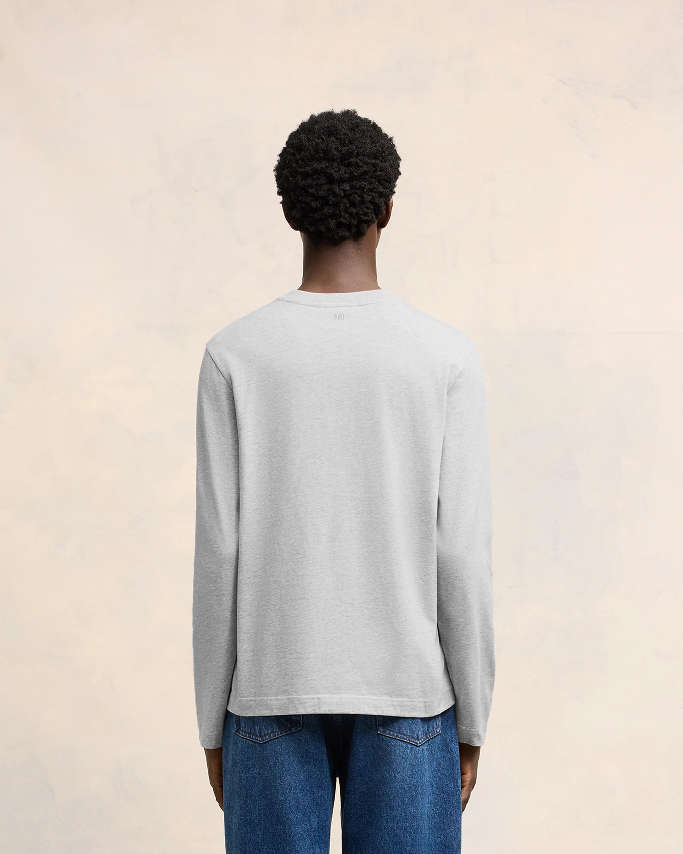 Grey Cotton Ami de Coeur Long Sleeves T-Shirt