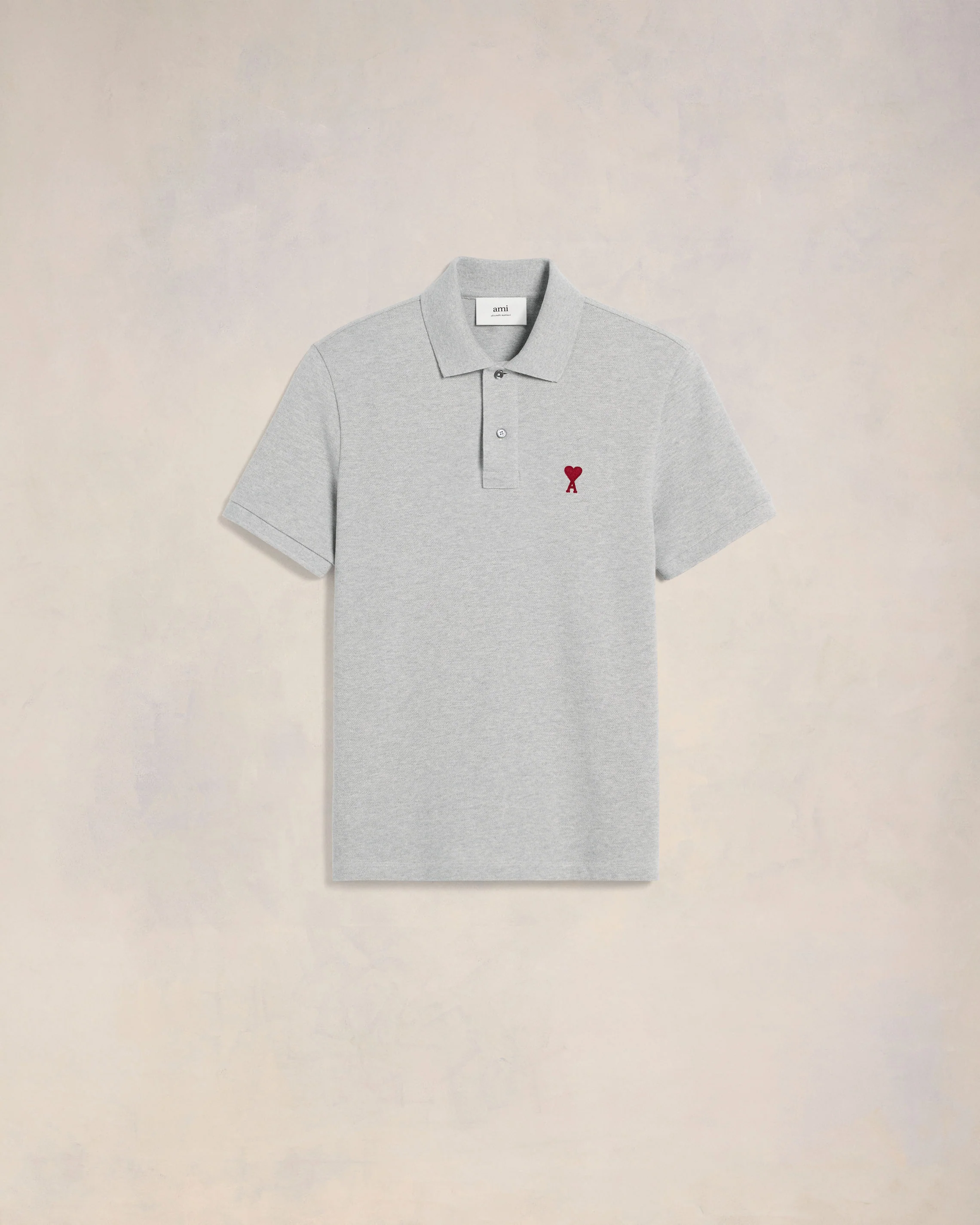 Grey Cotton Ami de Coeur Polo Shirt