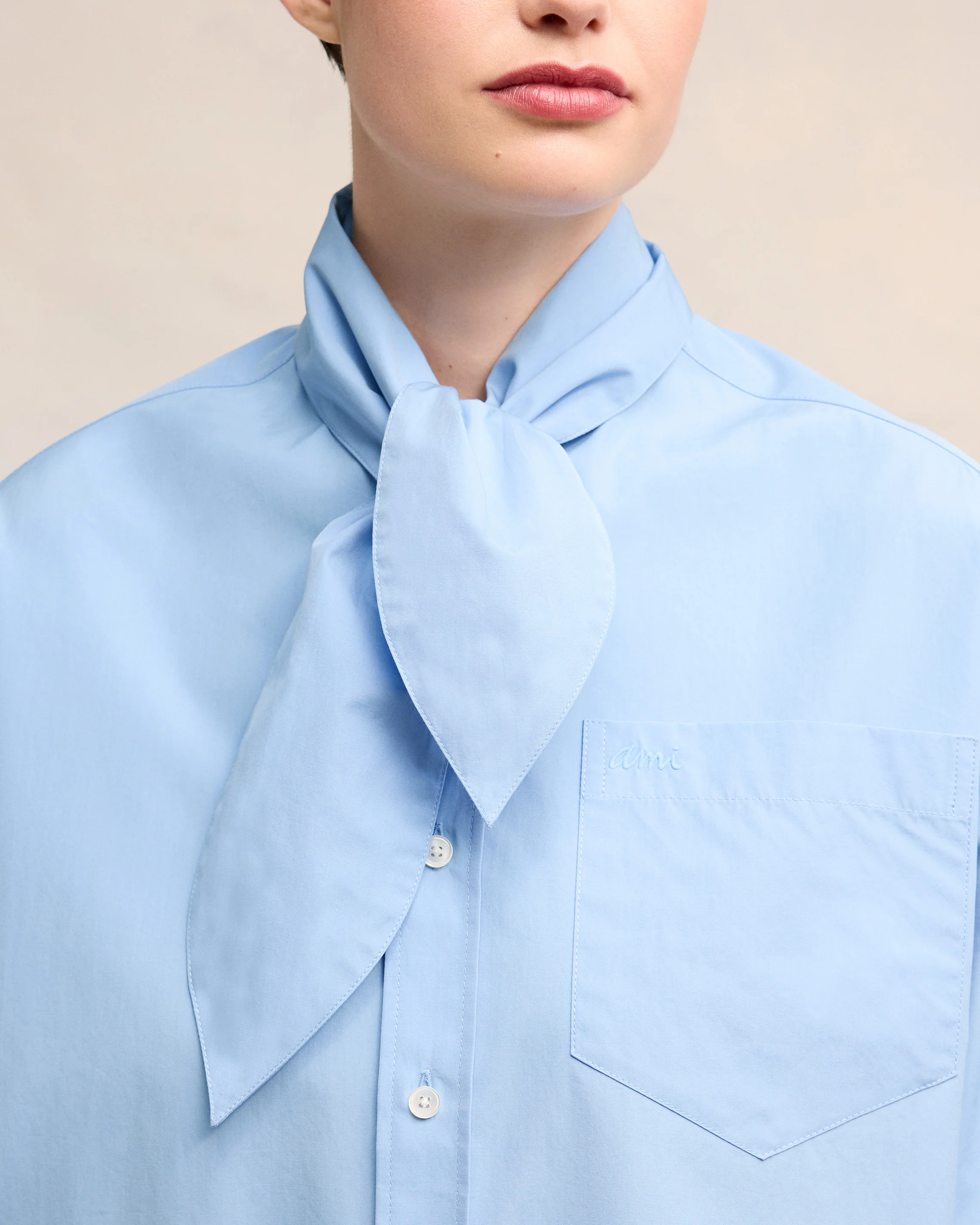 Scarf Collar Shirt