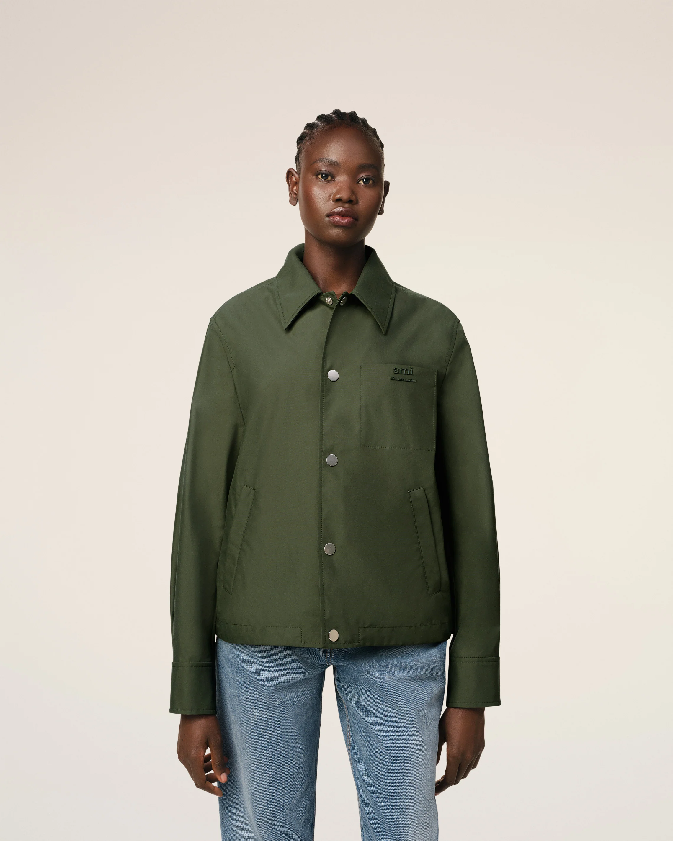 Green Buttoned Jacket