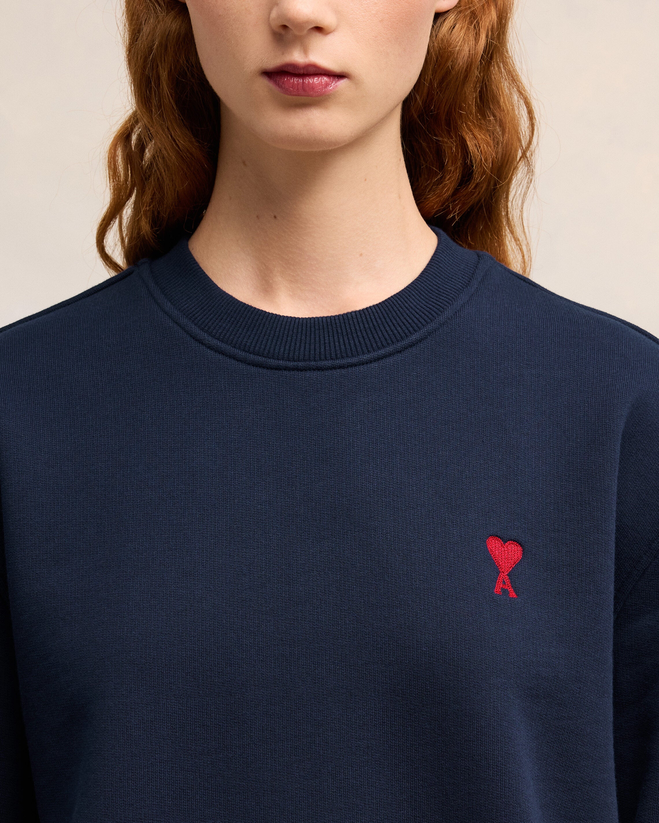 Navy Cotton Ami de Coeur Sweatshirt