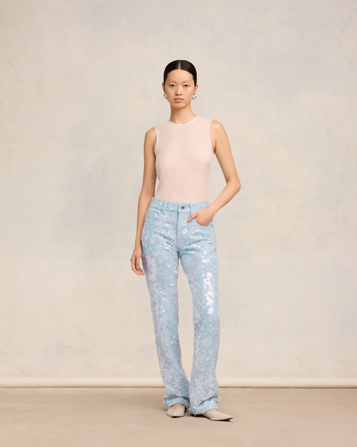 Embroidered Straight Fit Jeans