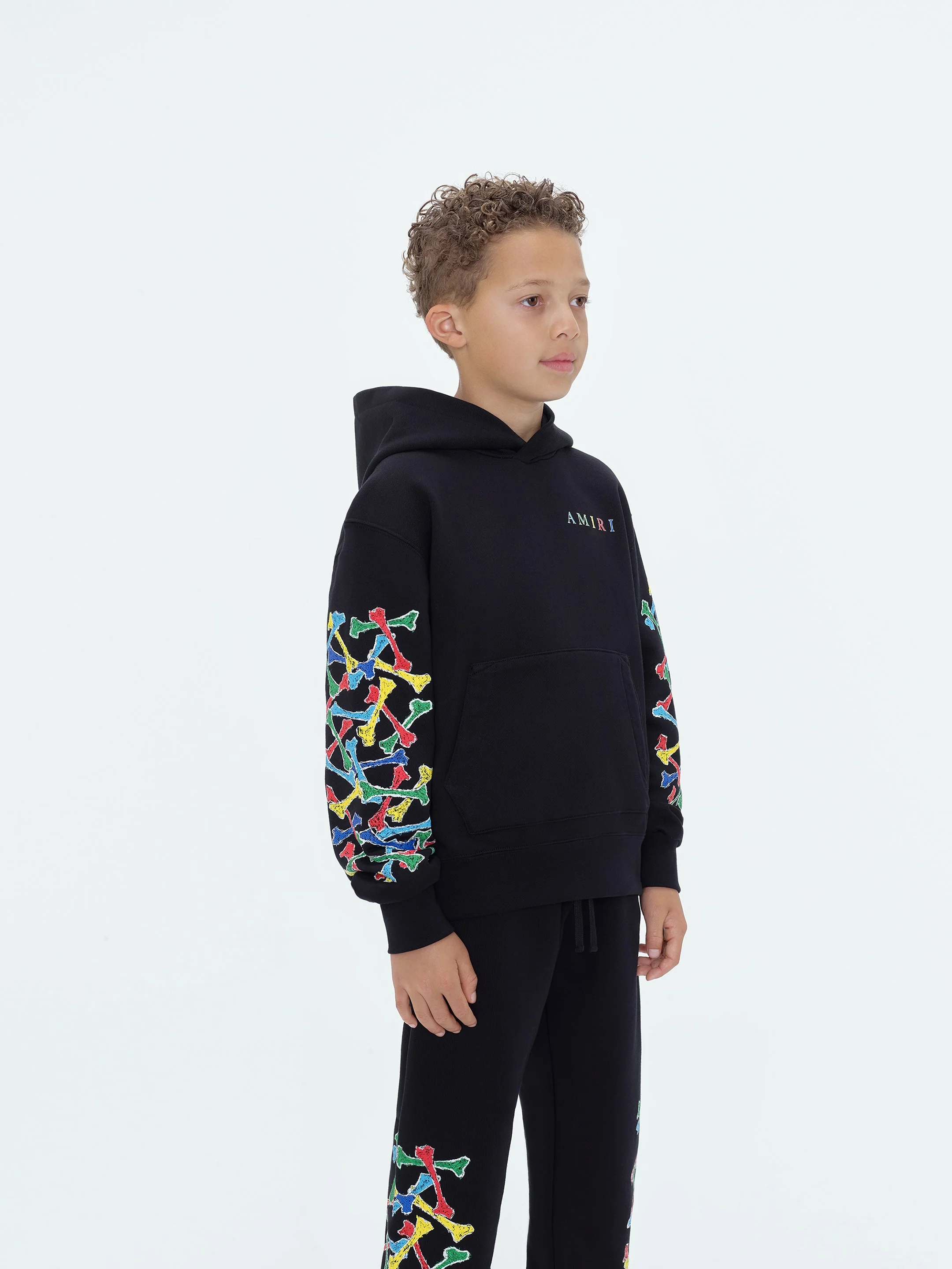 KIDS - Kids Amiri Bones Scribble Hoodie - Black