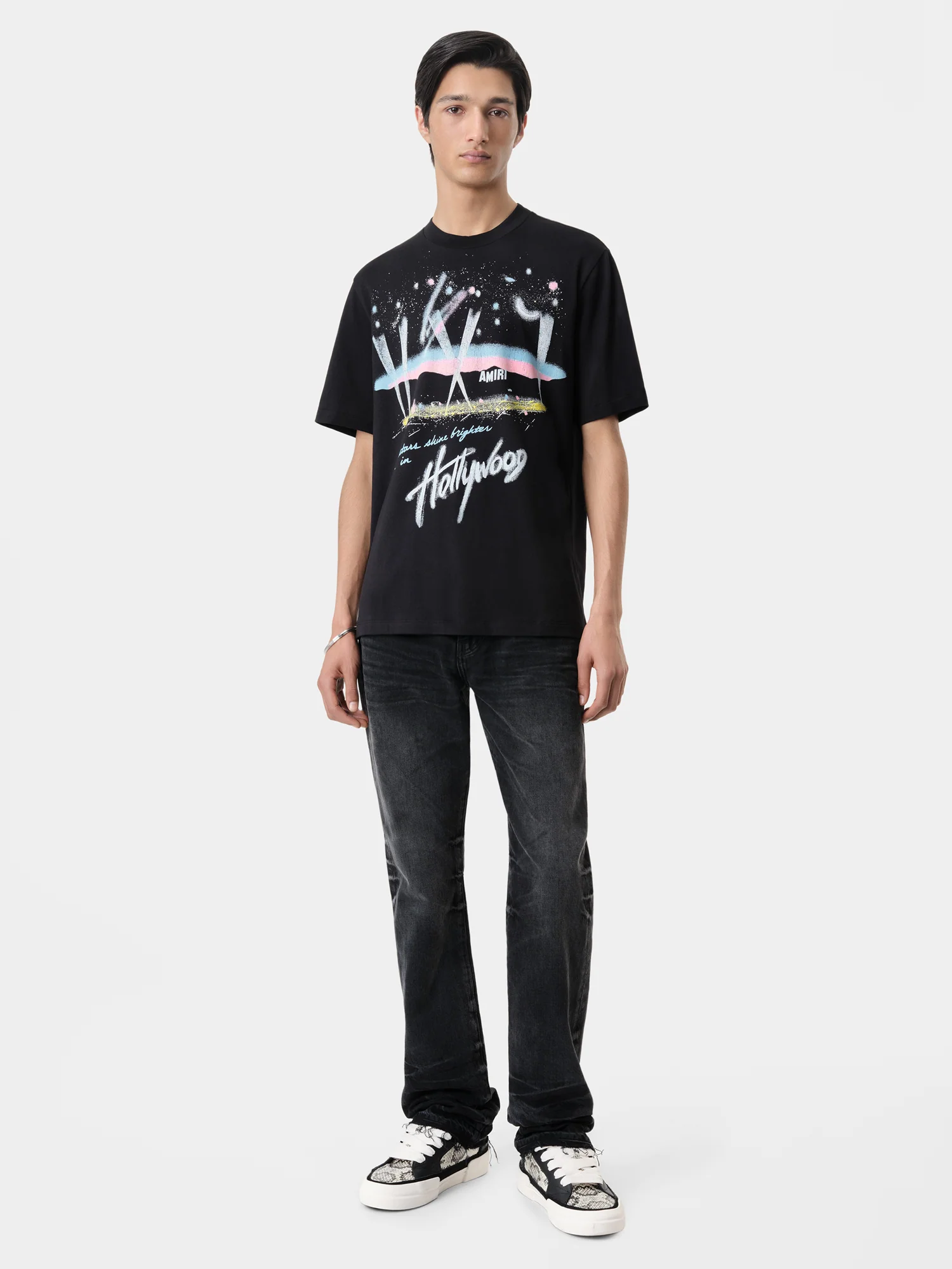 HOLLYWOOD LIGHTS TEE - Black