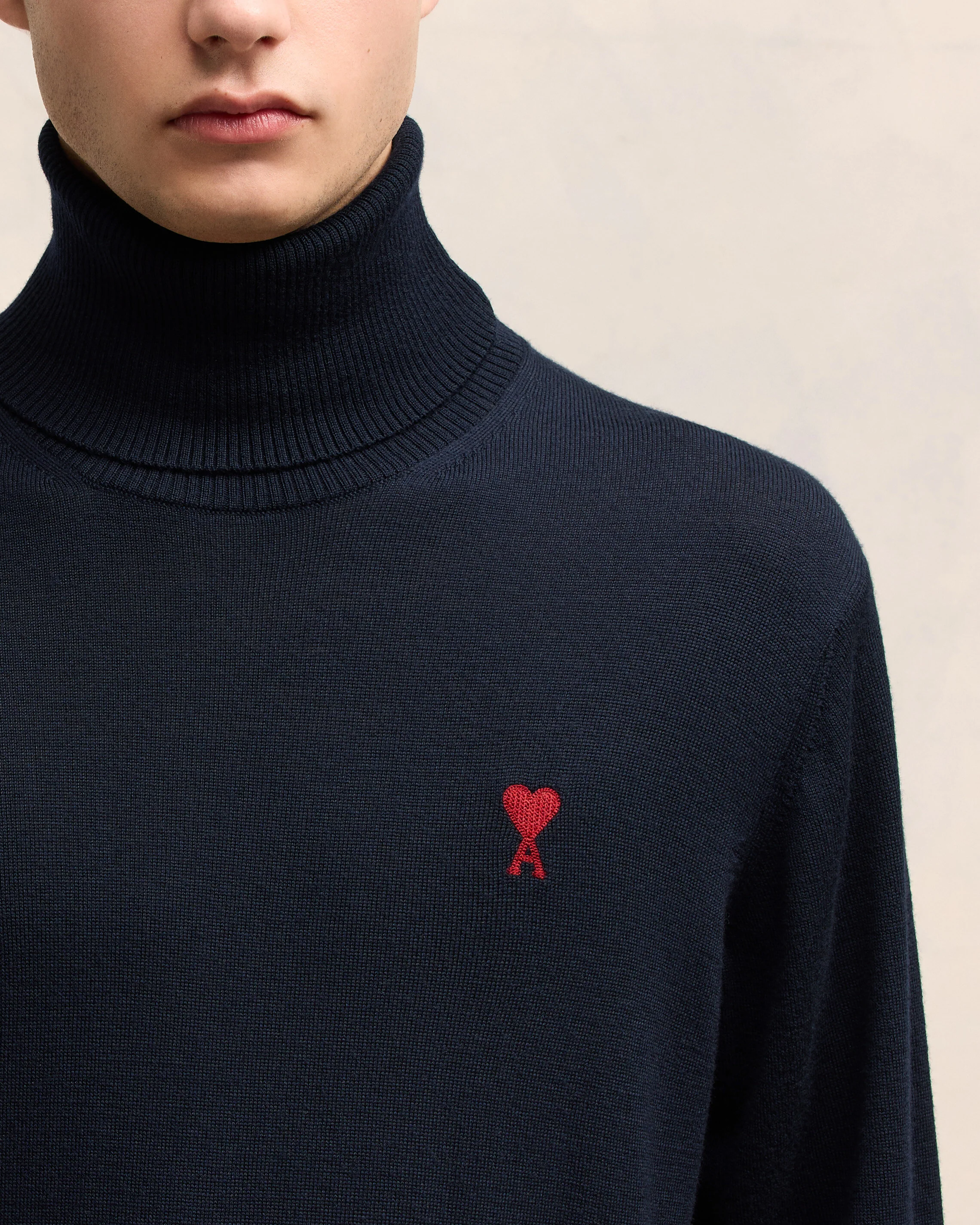 Red Ami de Coeur Turtle Neck Sweater
