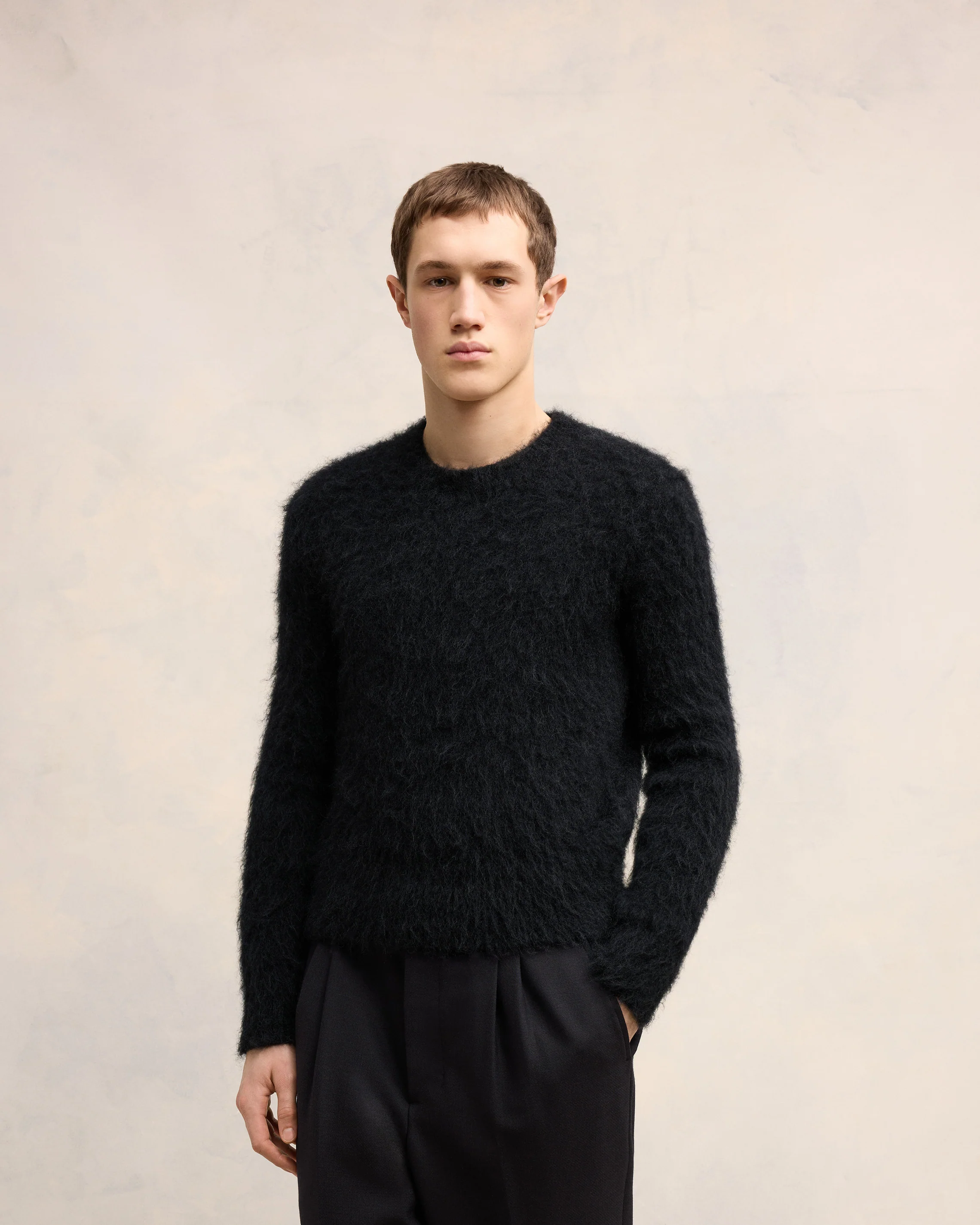 Alpaca Mohair Brushed Sweater