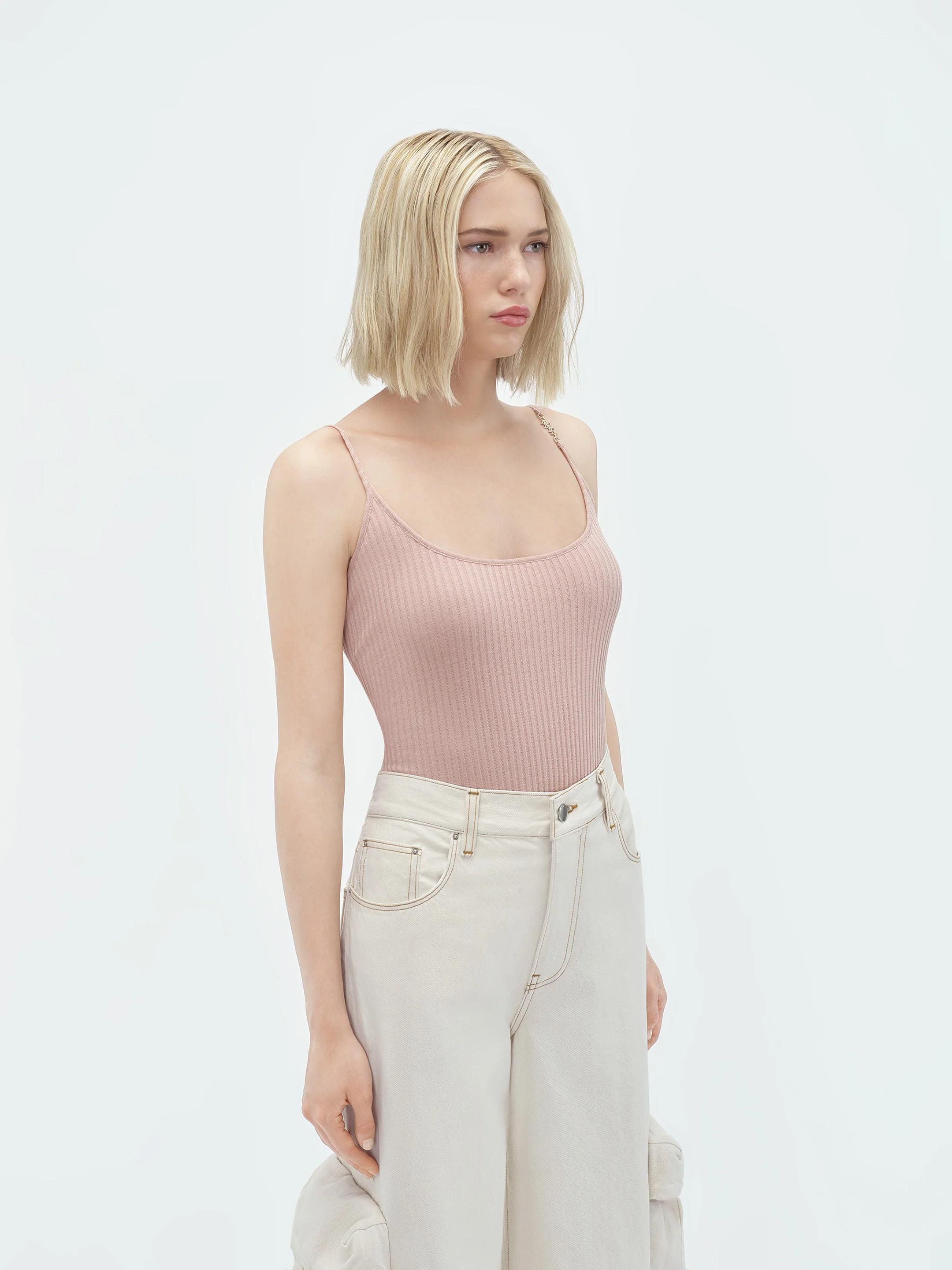 WOMEN - VERTICAL AMIRI TANK TOP - Cork