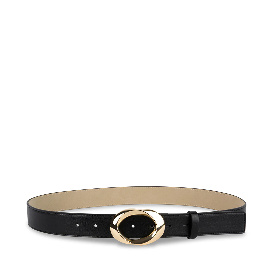 OVAL BUCKLE BELT BLACK MULTI