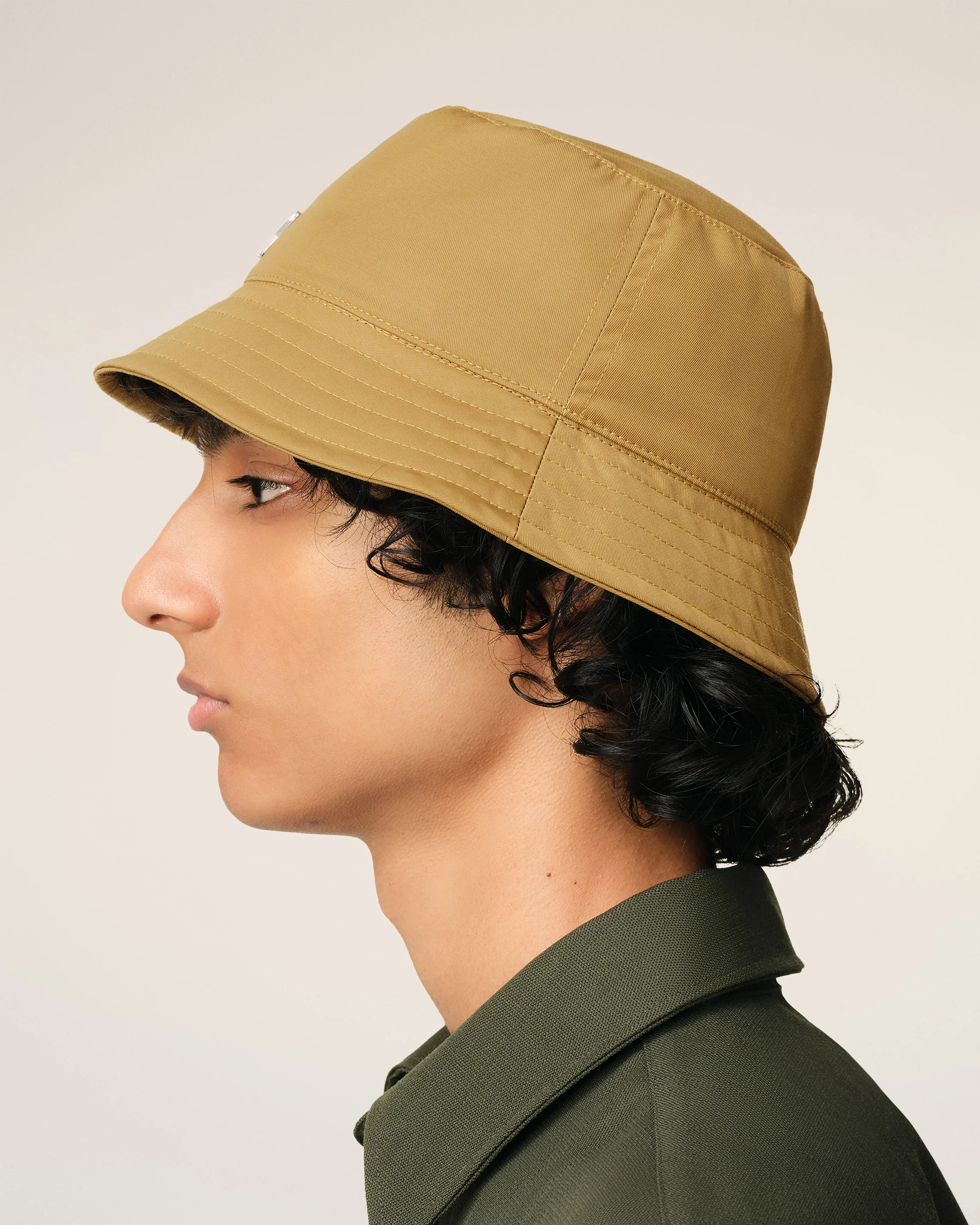 Mustard Twill Ami de Coeur Stud Bucket Hat