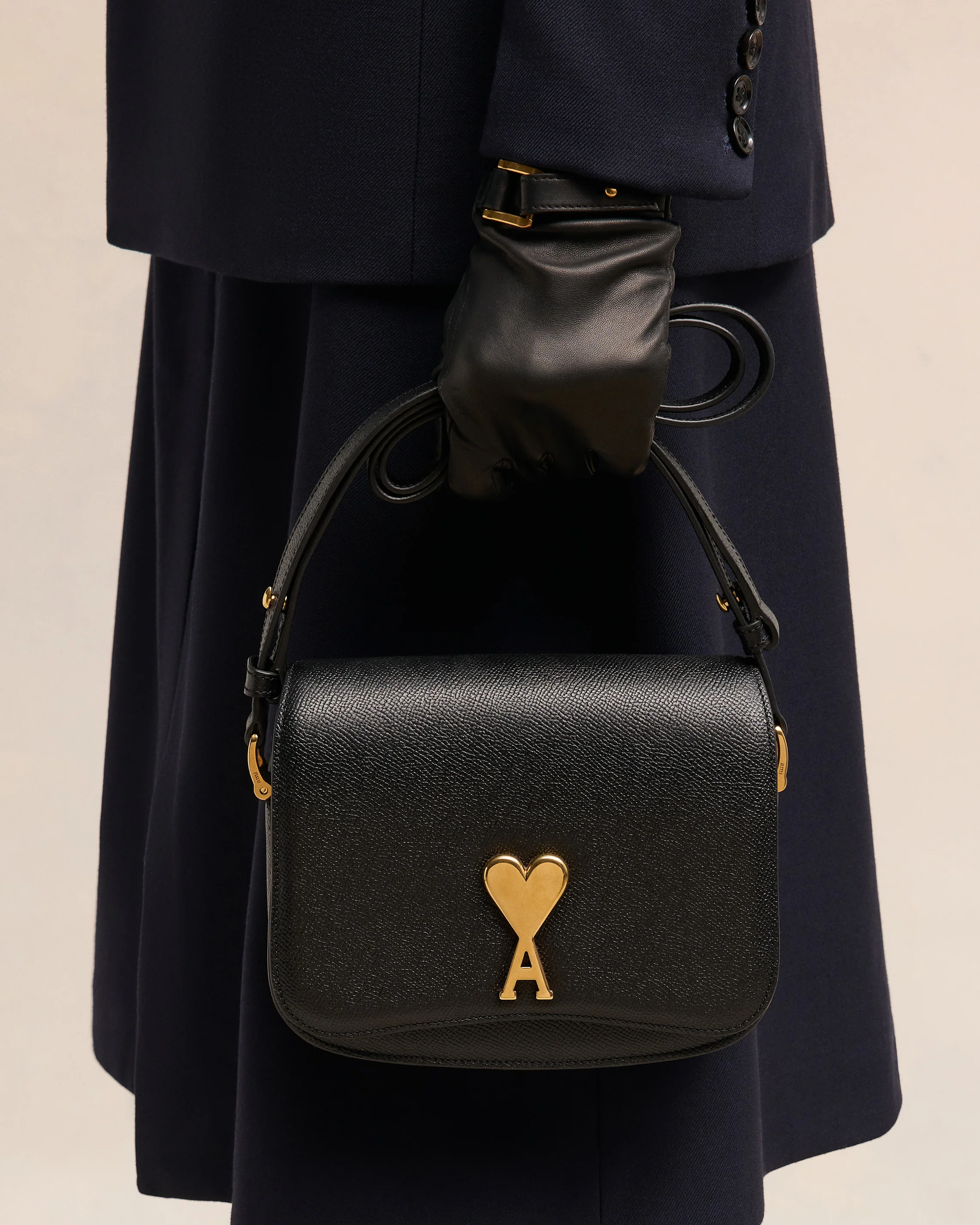 Black Leather Paris Paris Bag