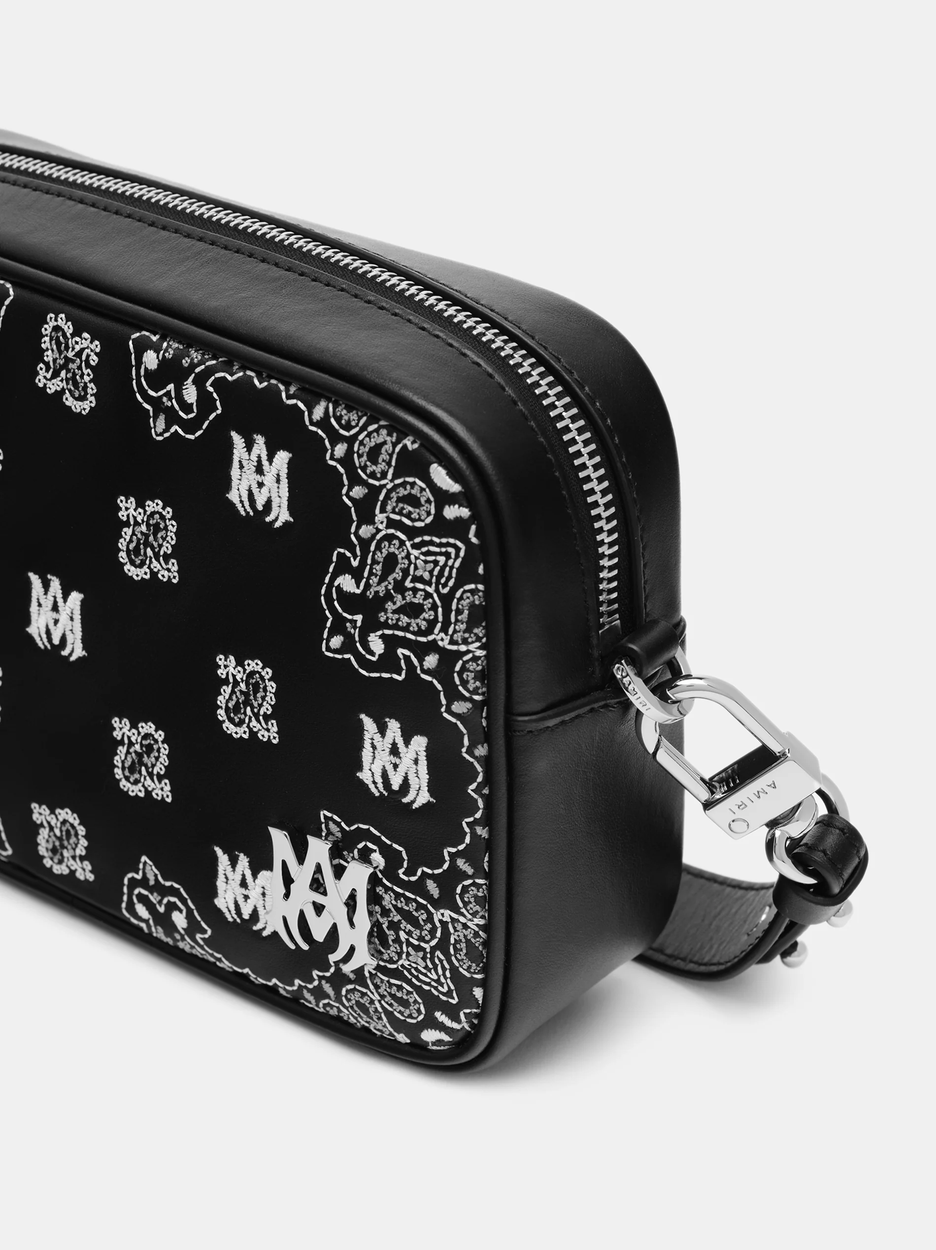 BANDANA EMBROIDERED CAMERA CASE - Black