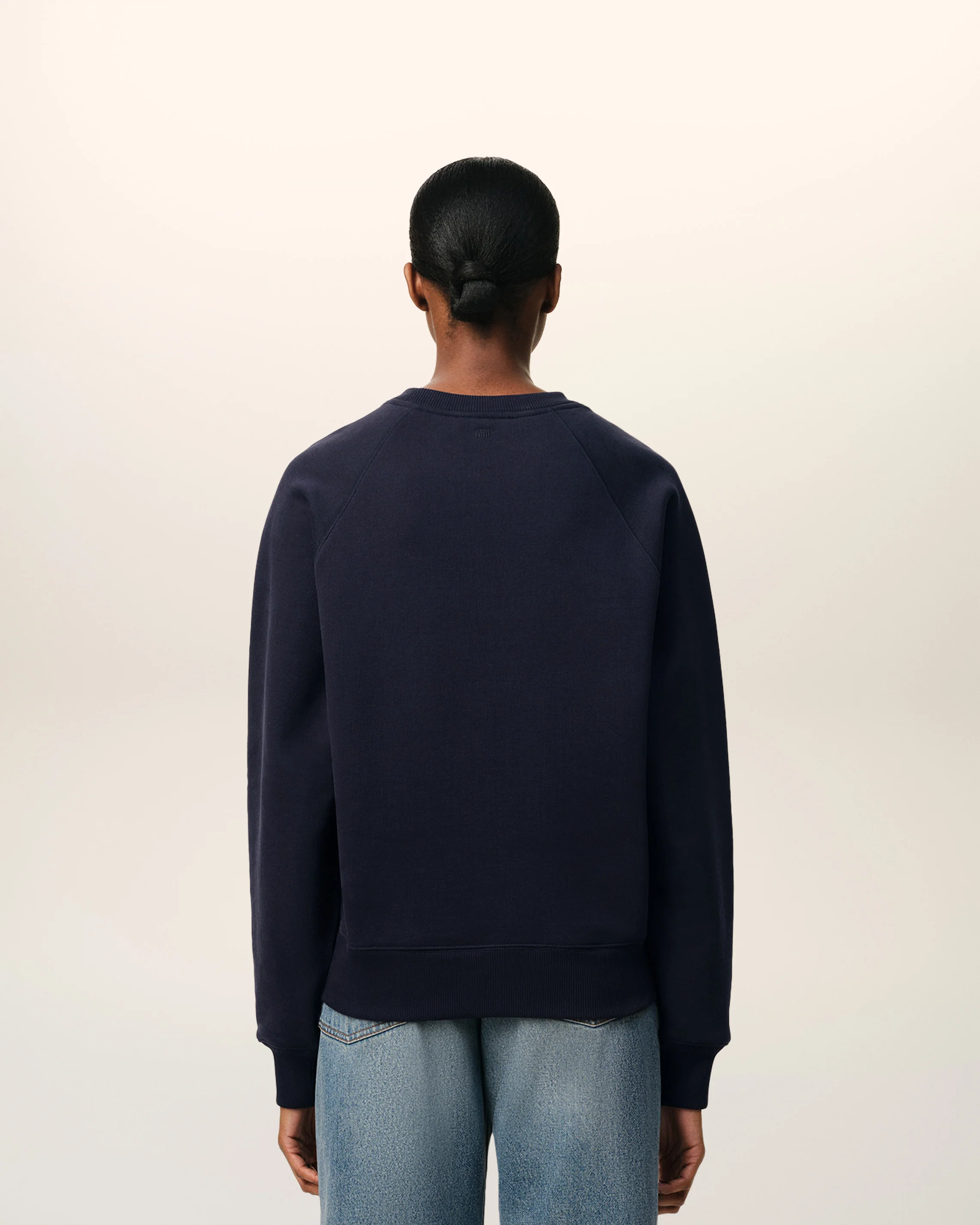 Navy Cotton Ami de Coeur Patch Sweatshirt