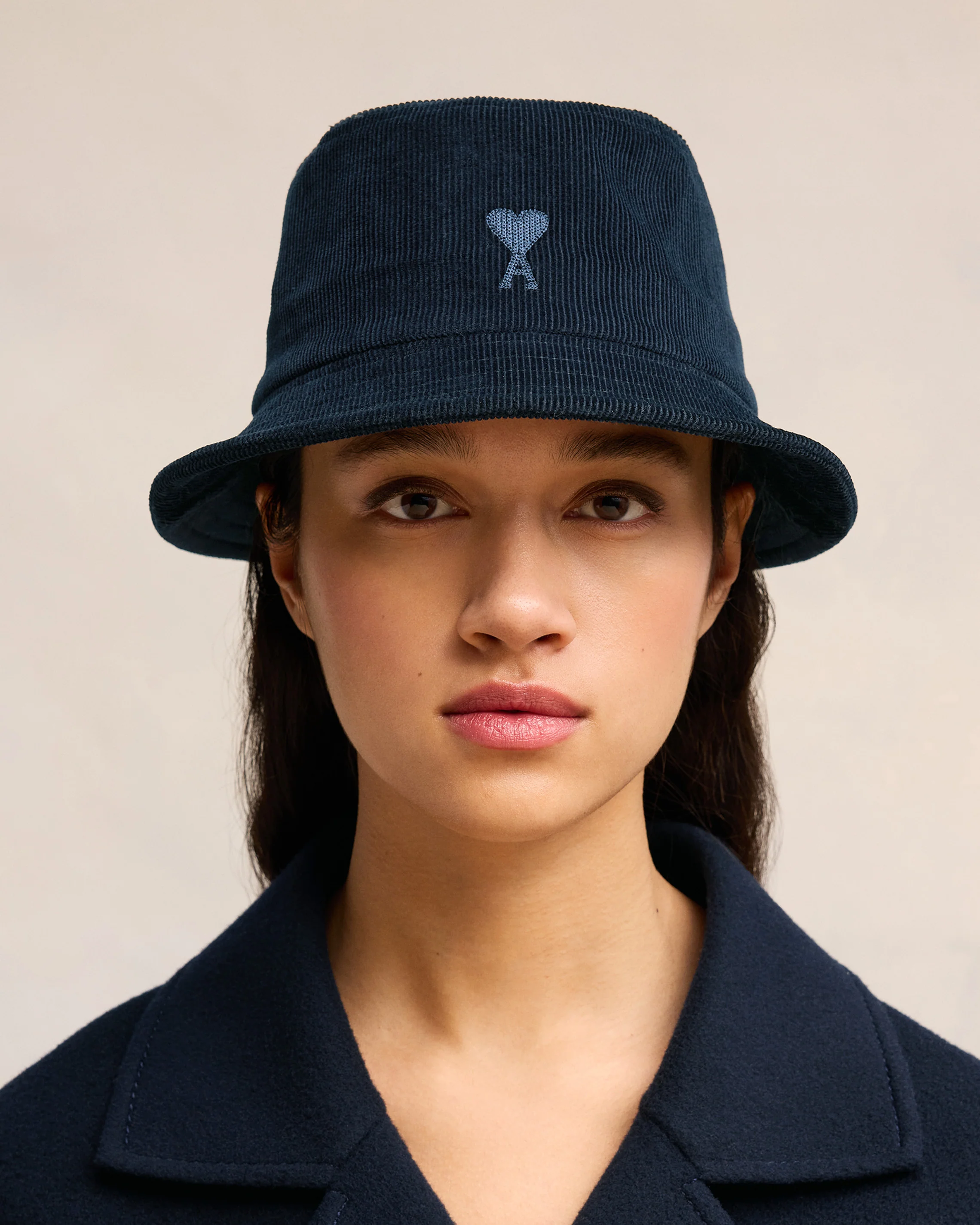 Tonal Ami de Coeur Embroidery Bucket Hat