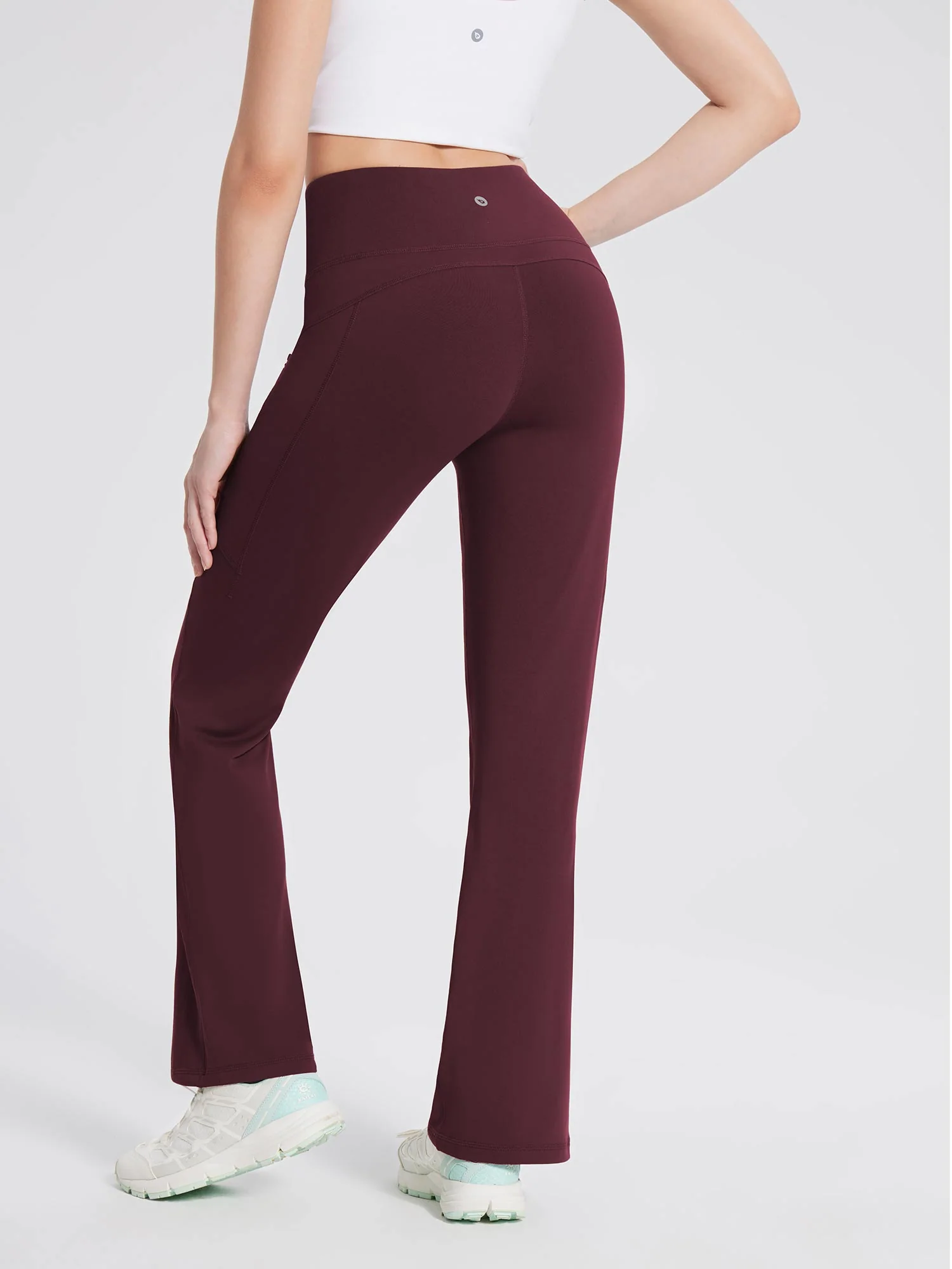 Laureate Fleece-Lined Zip Pocket Compression Flare Pants