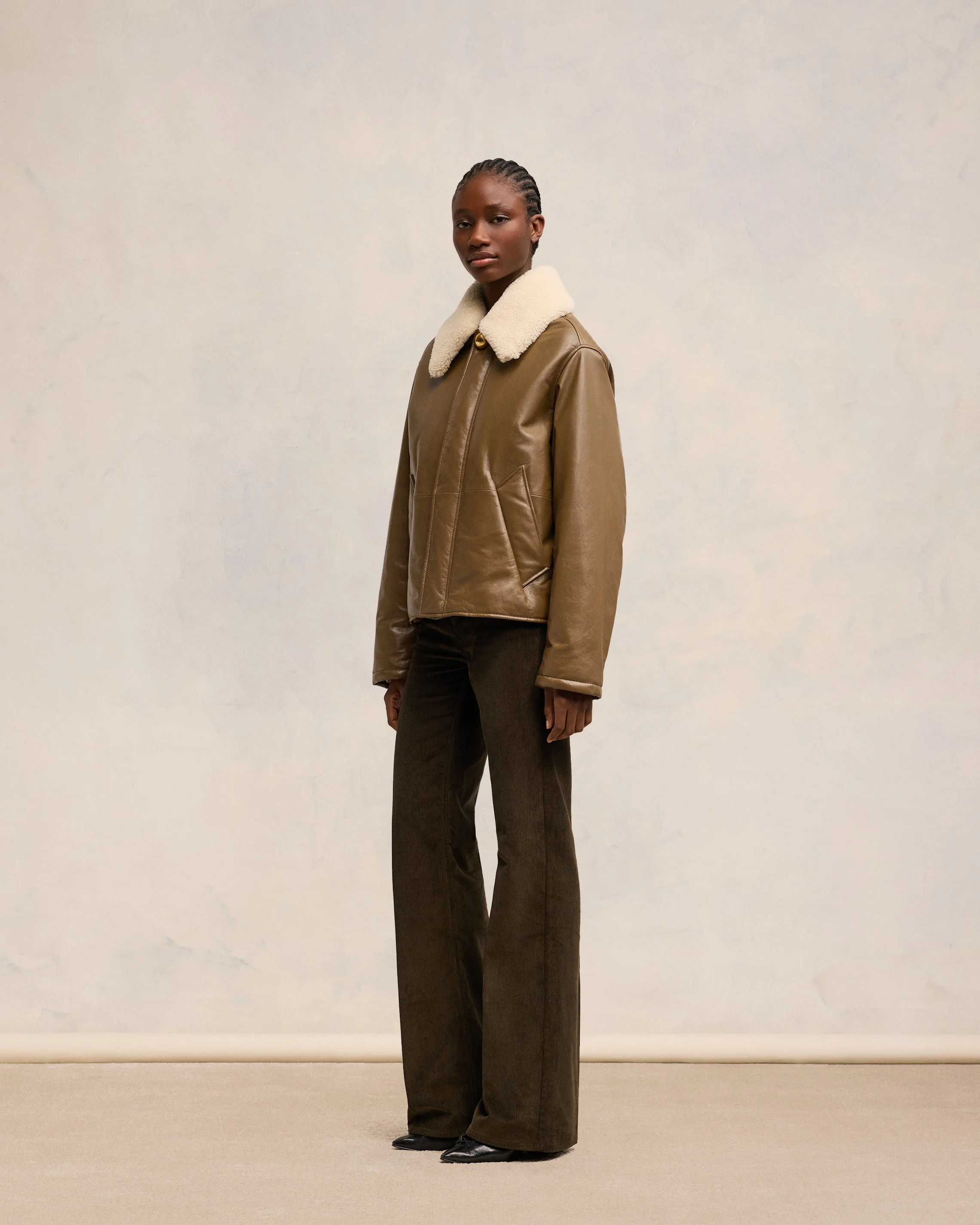 Leather Padded Jacket