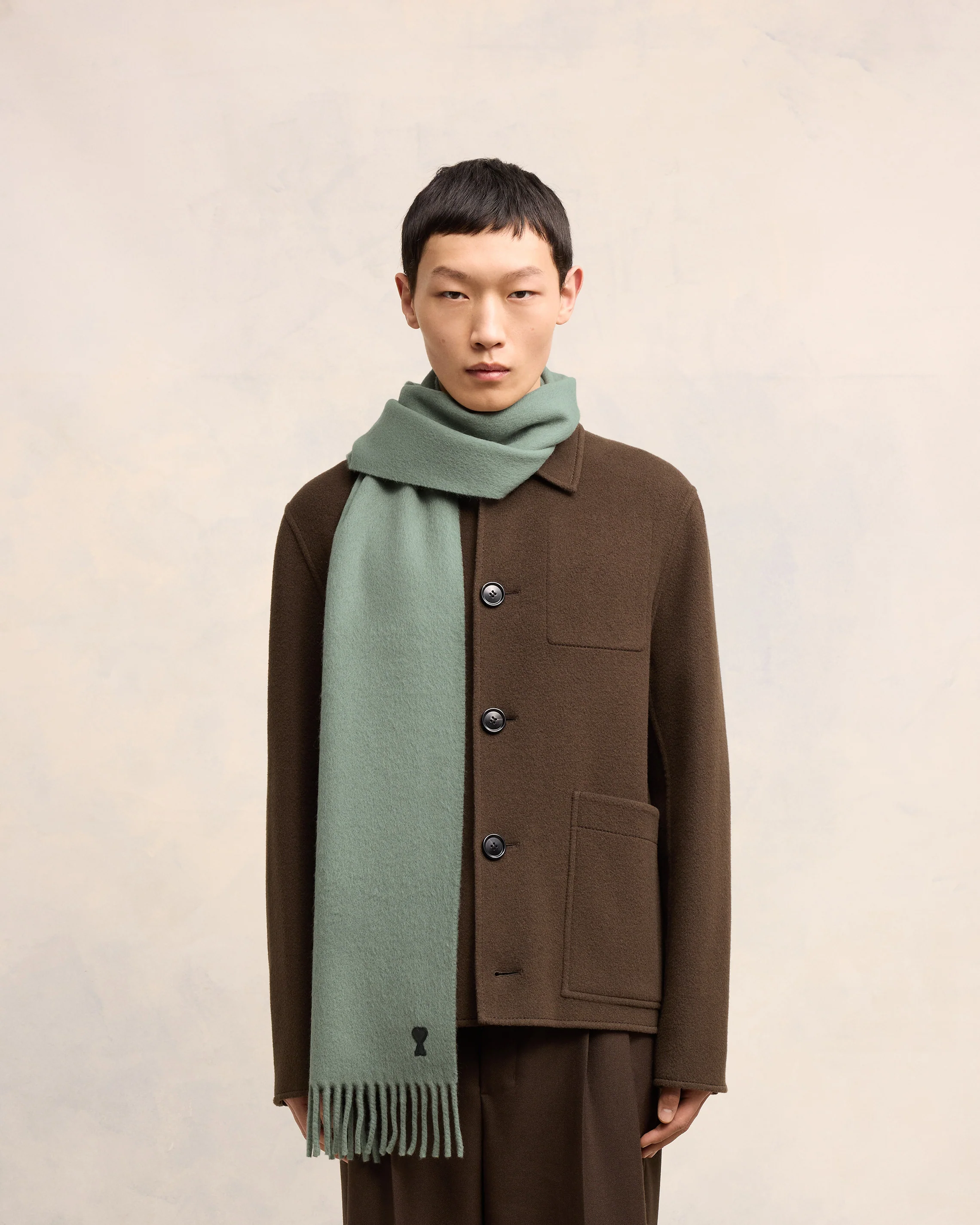 Ami de Coeur Leather Patch Scarf