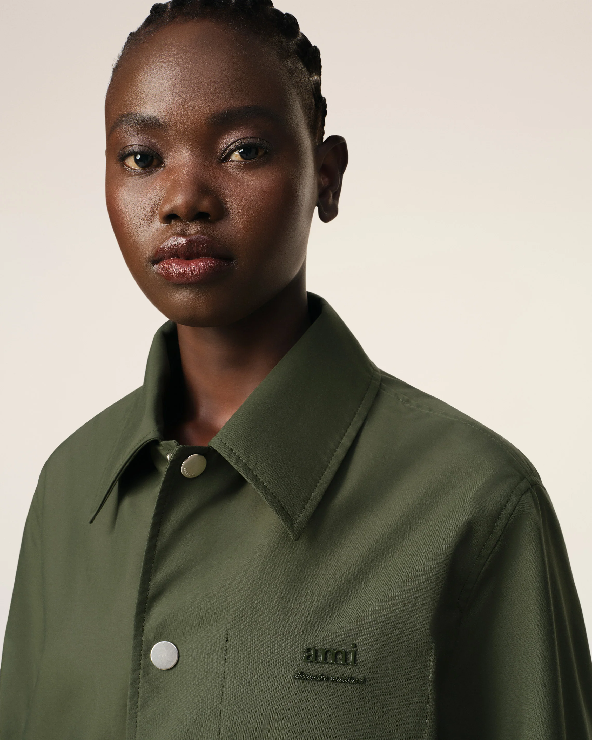 Green Buttoned Jacket