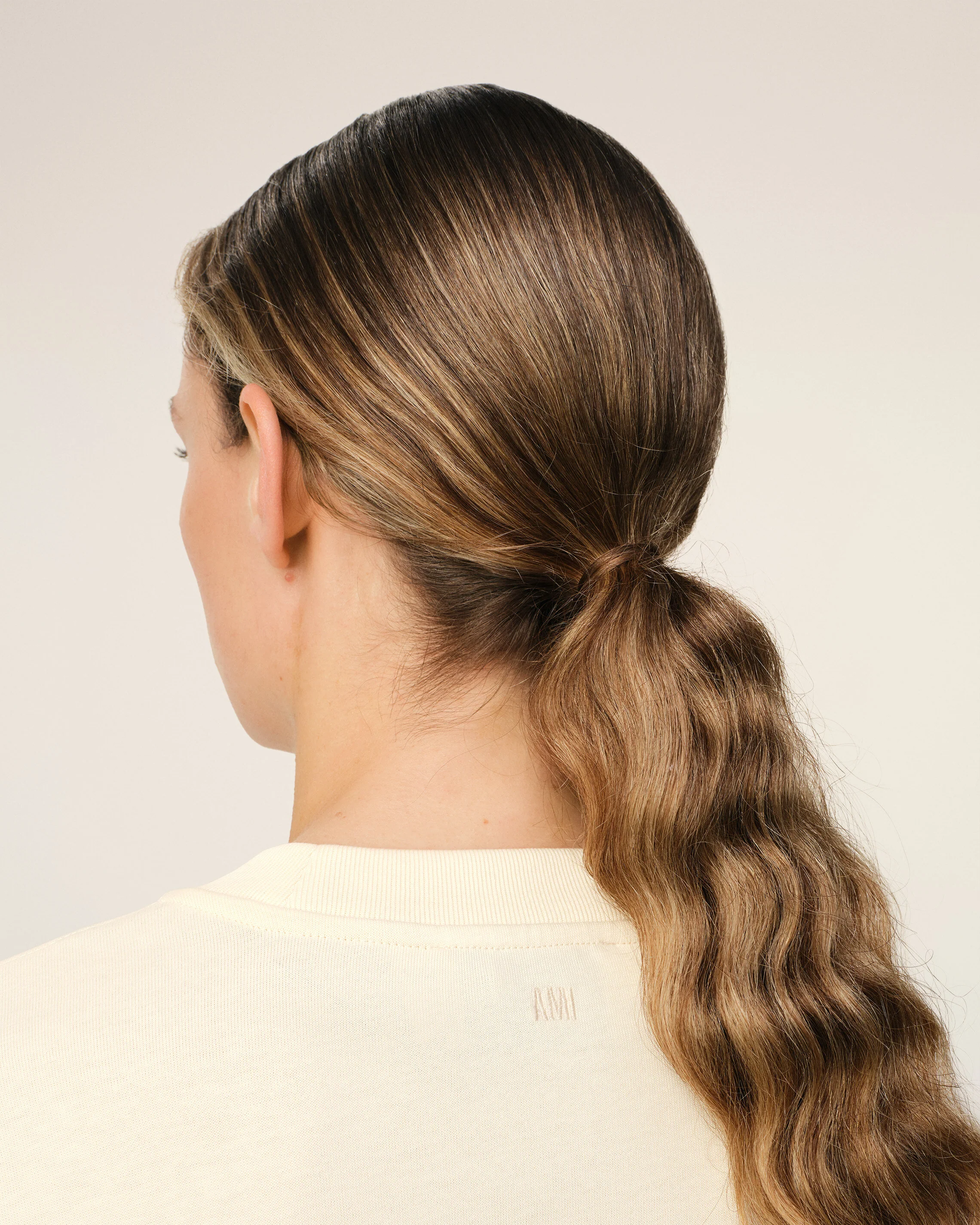 Beige Cotton Ami de Coeur Patch T-Shirt