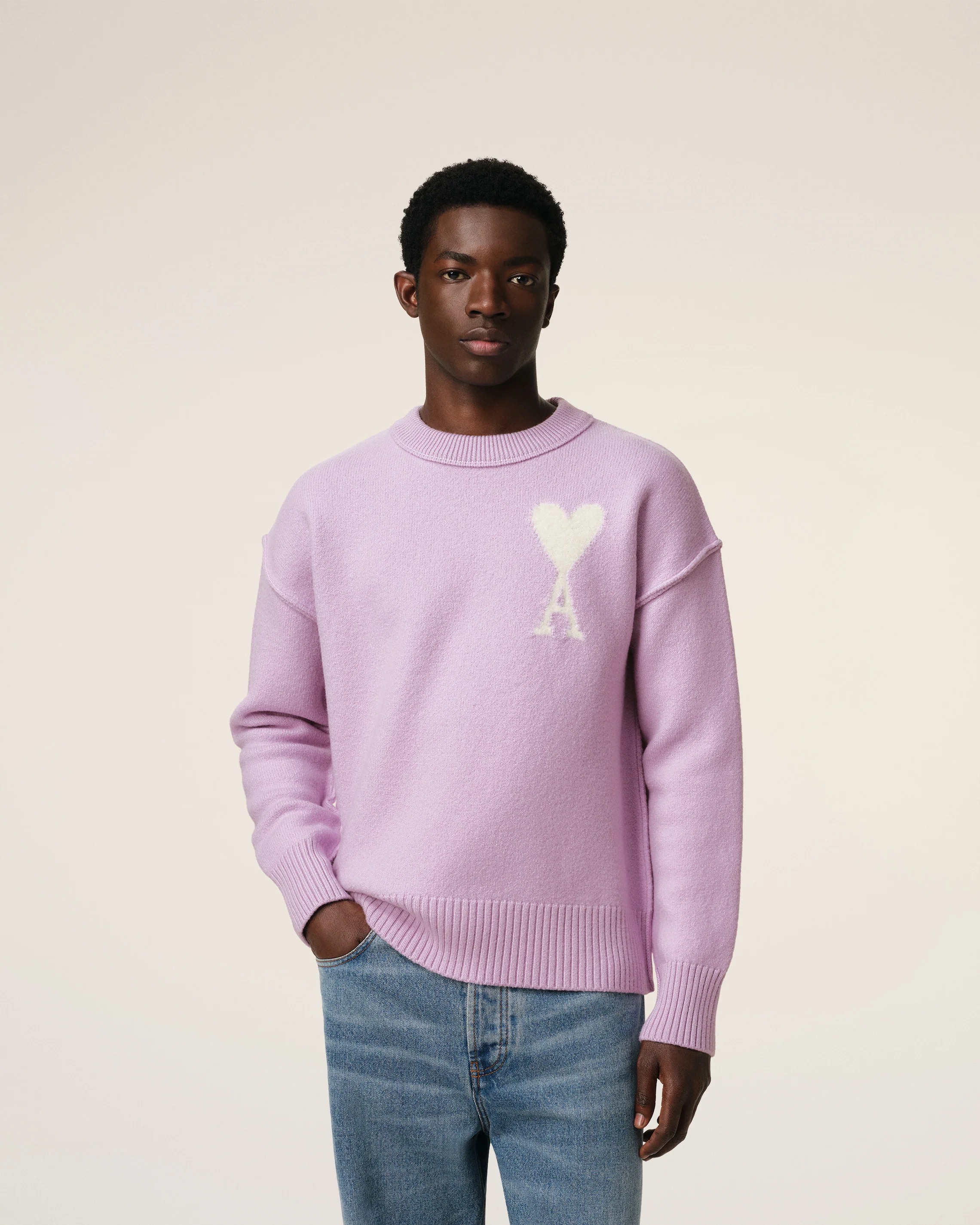 Purple Wool Ami de Coeur Sweater