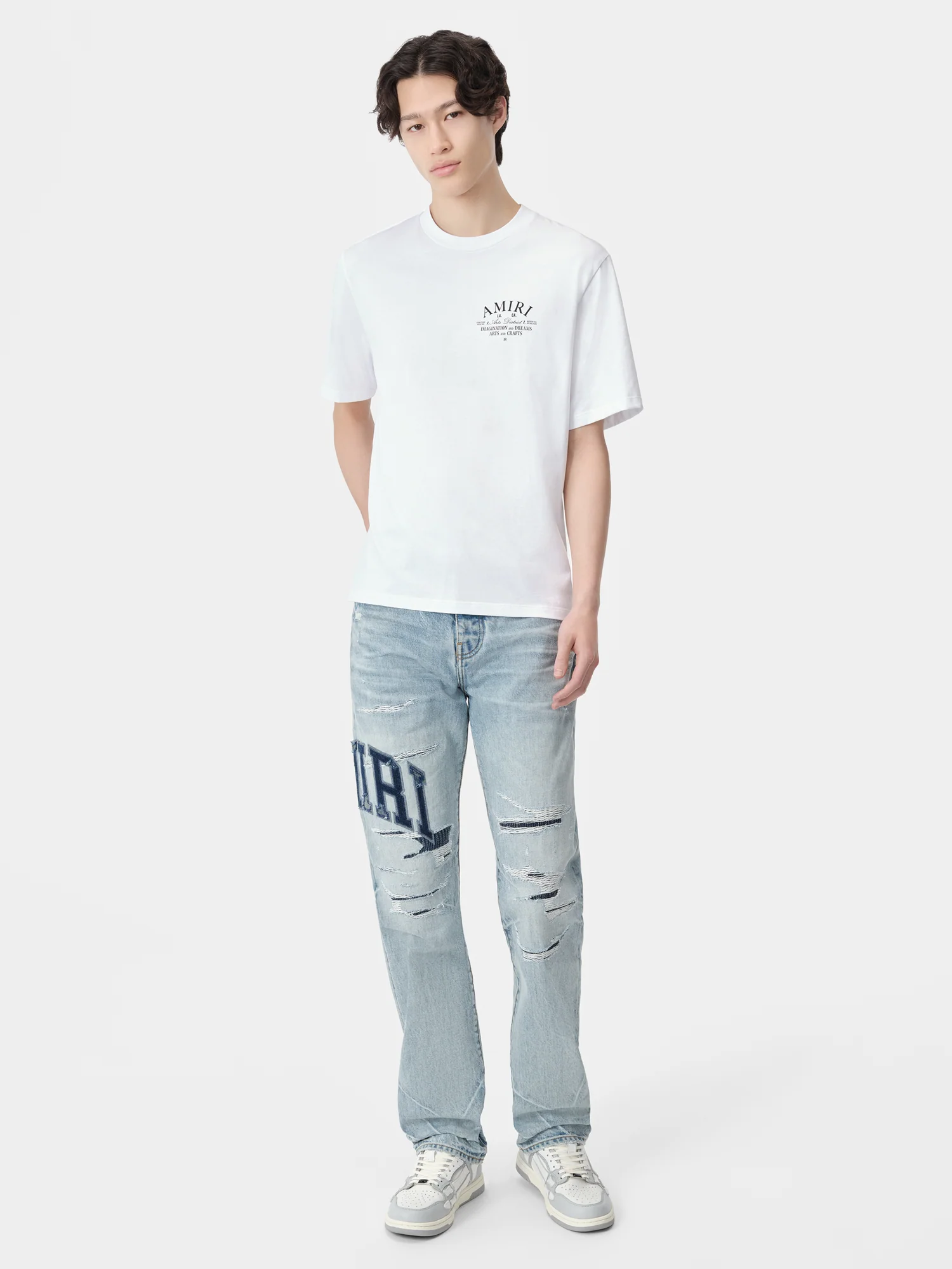 VARSITY LOGO REPAIR STRAIGHT - Perfect Indigo