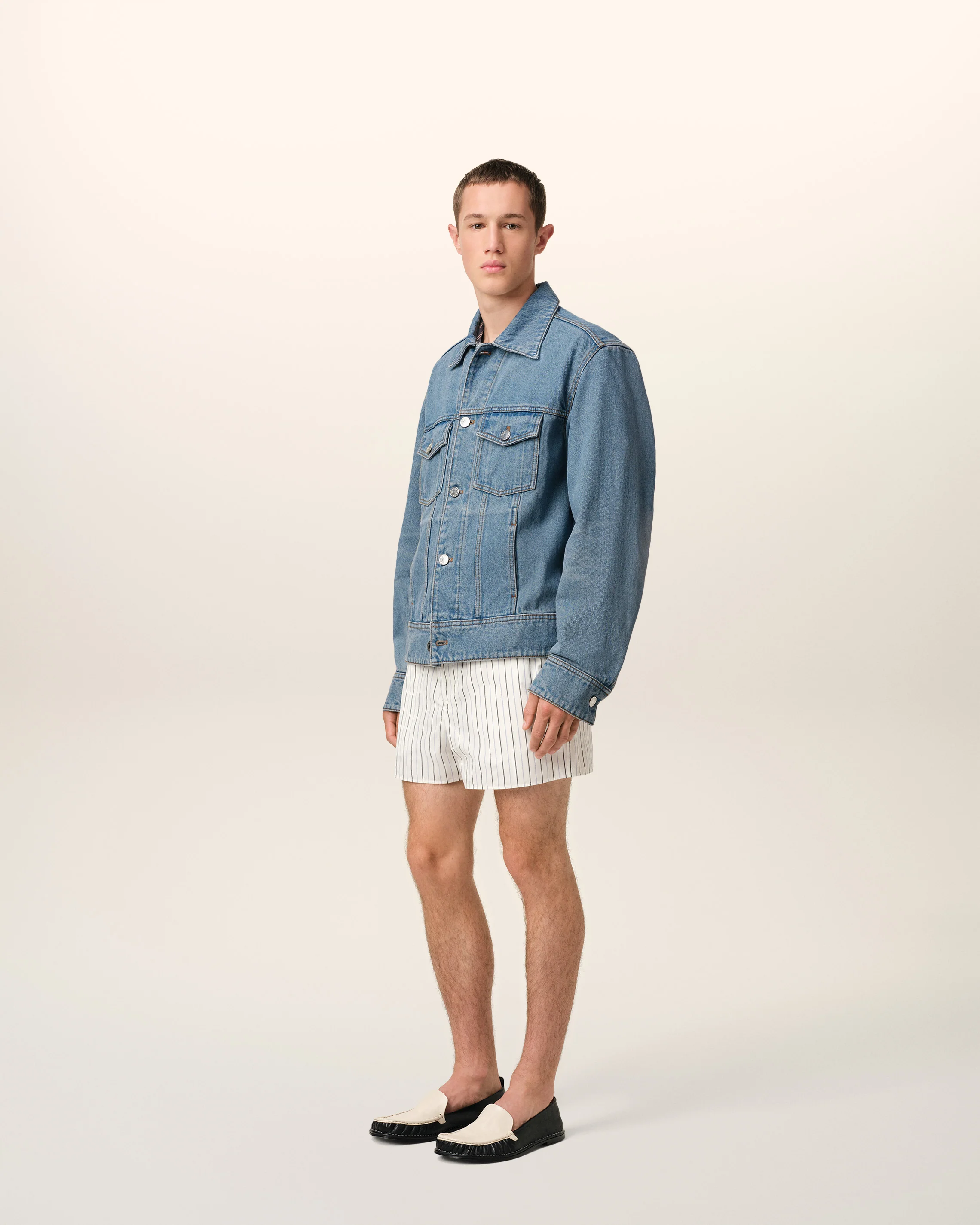 Blue Cotton Ami Paris Trucker Jacket