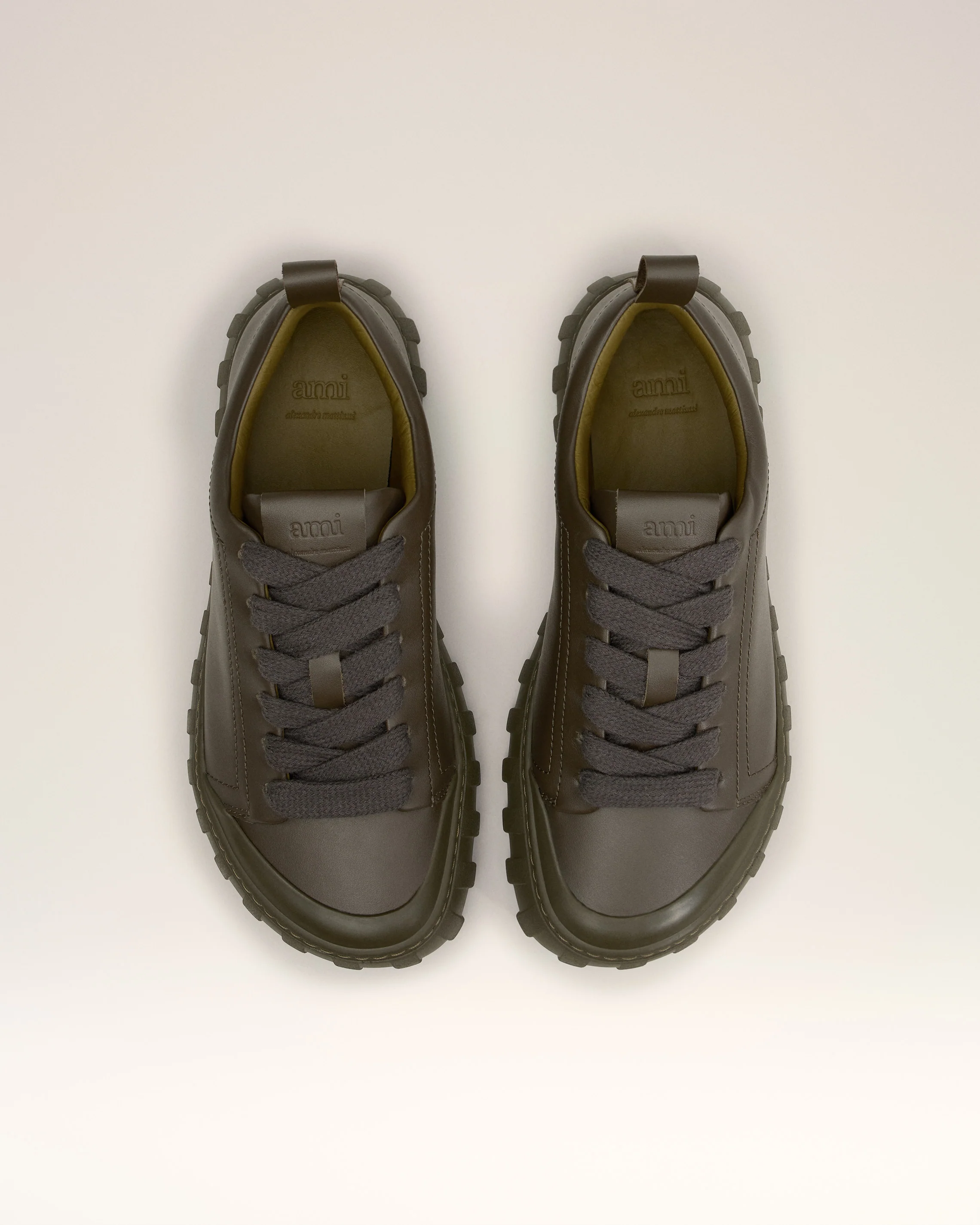 Green Leather Low Top Tempo Sneakers