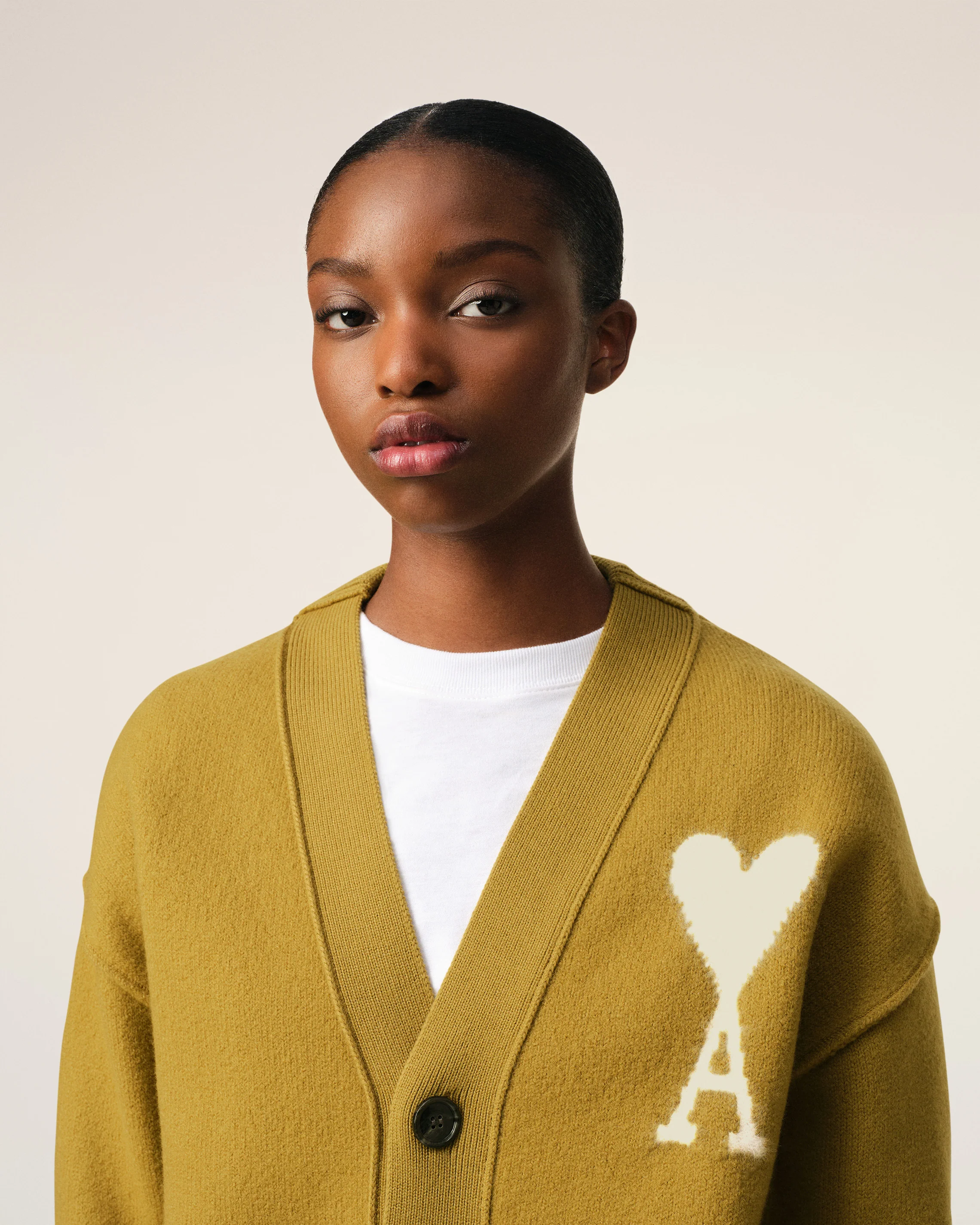Mustard Wool Ami de Coeur Cardigan