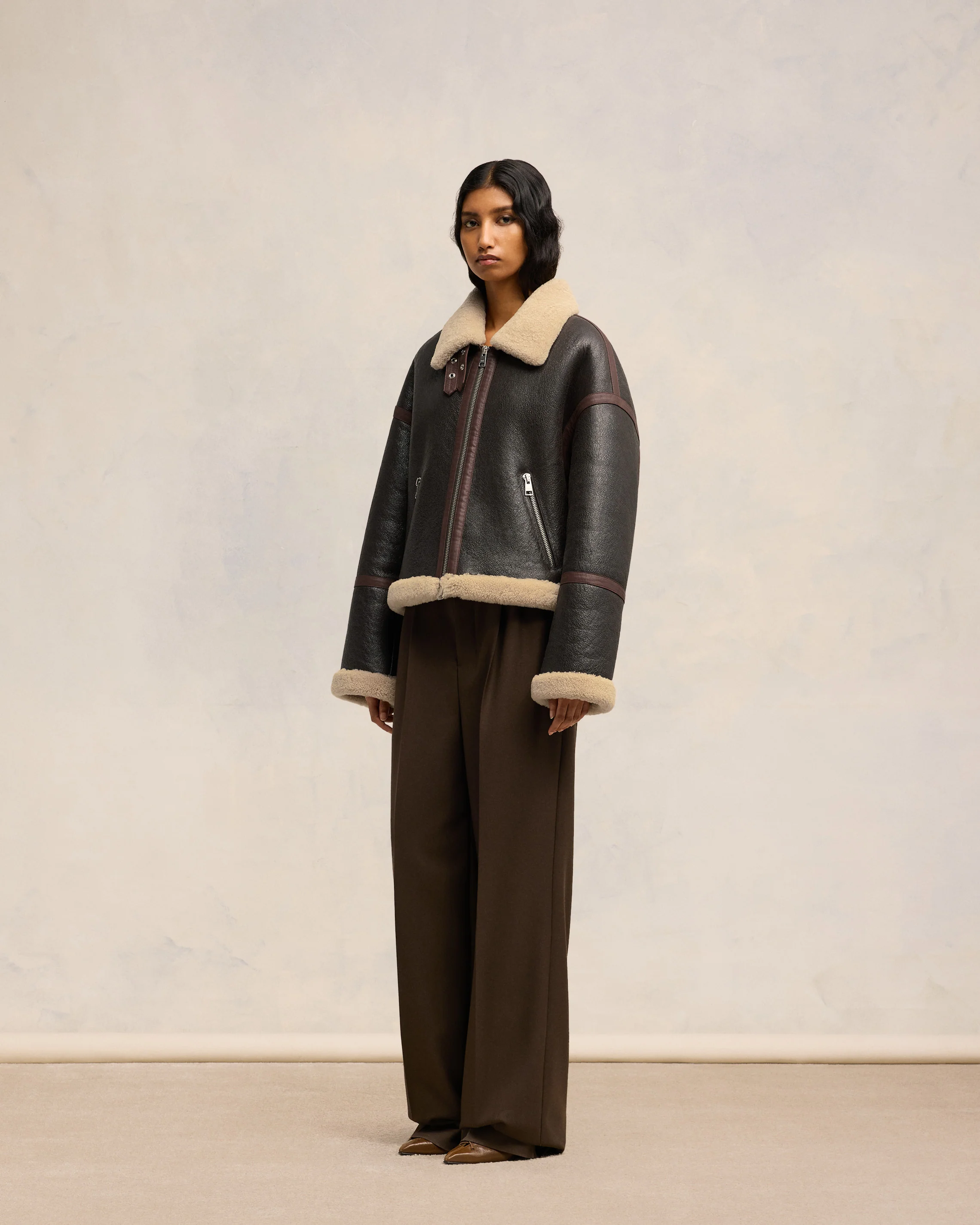 Shearling Zipped Jacket