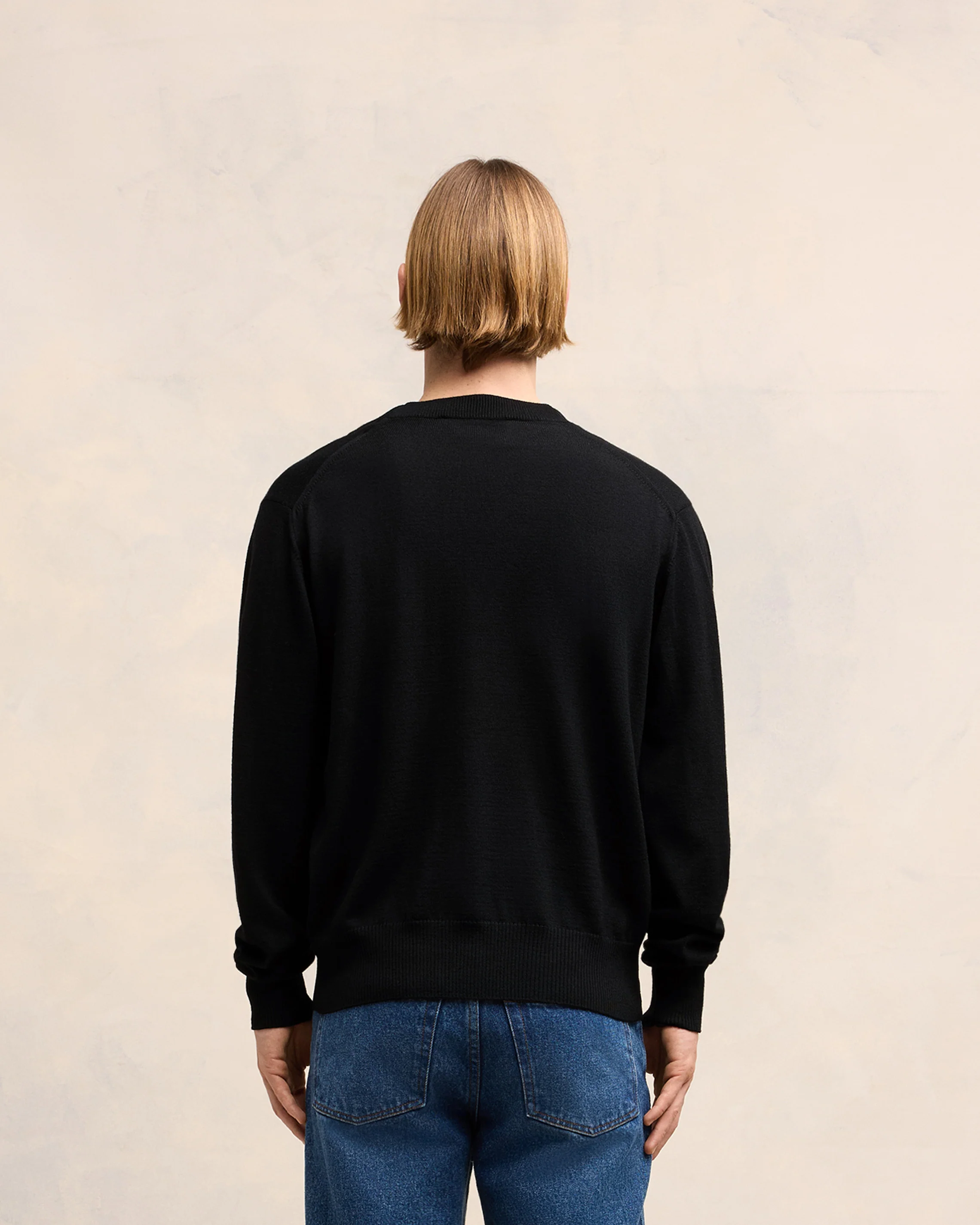 Black Wool Ami de Coeur Cardigan