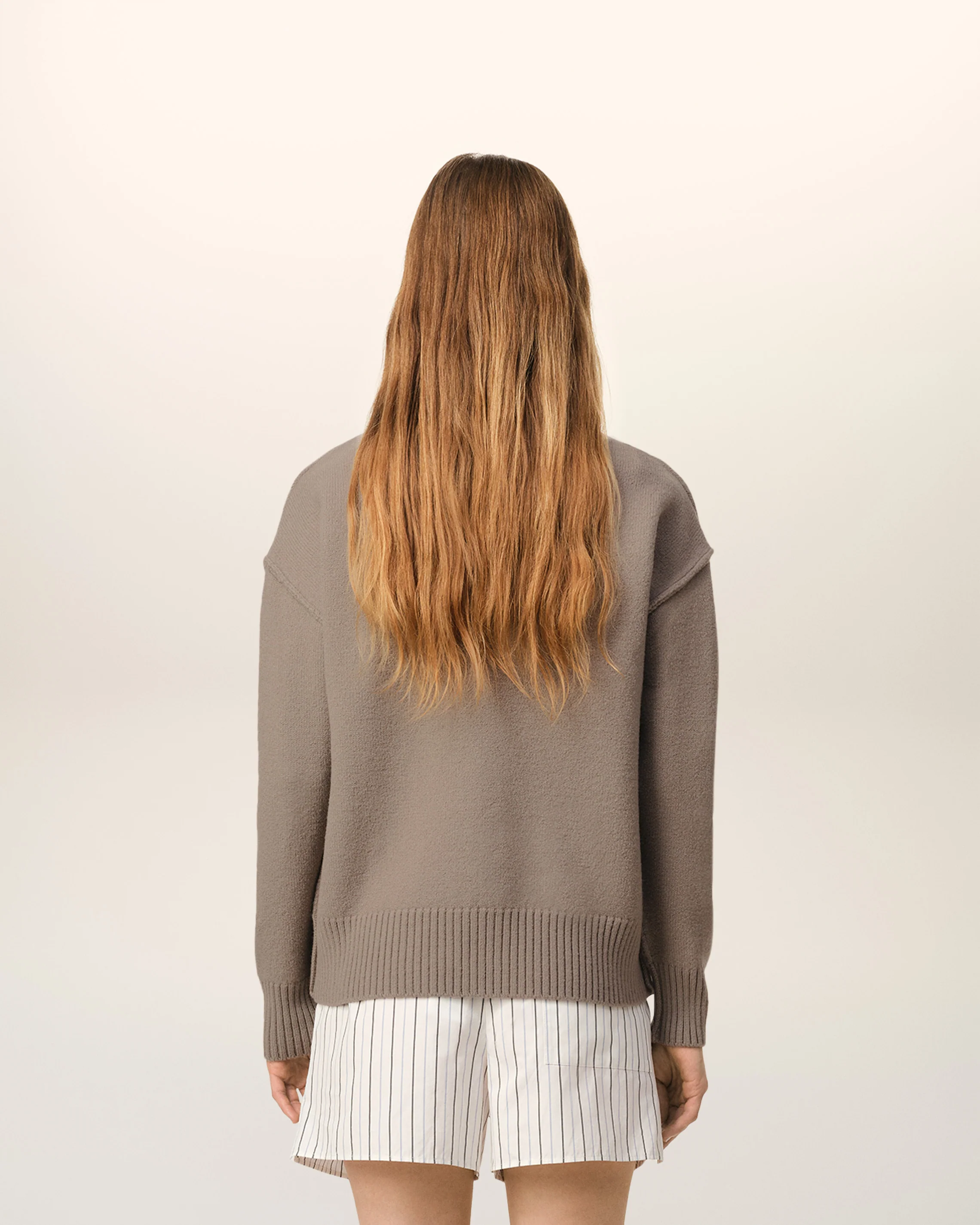 Taupe Wool Ami de Coeur Cardigan