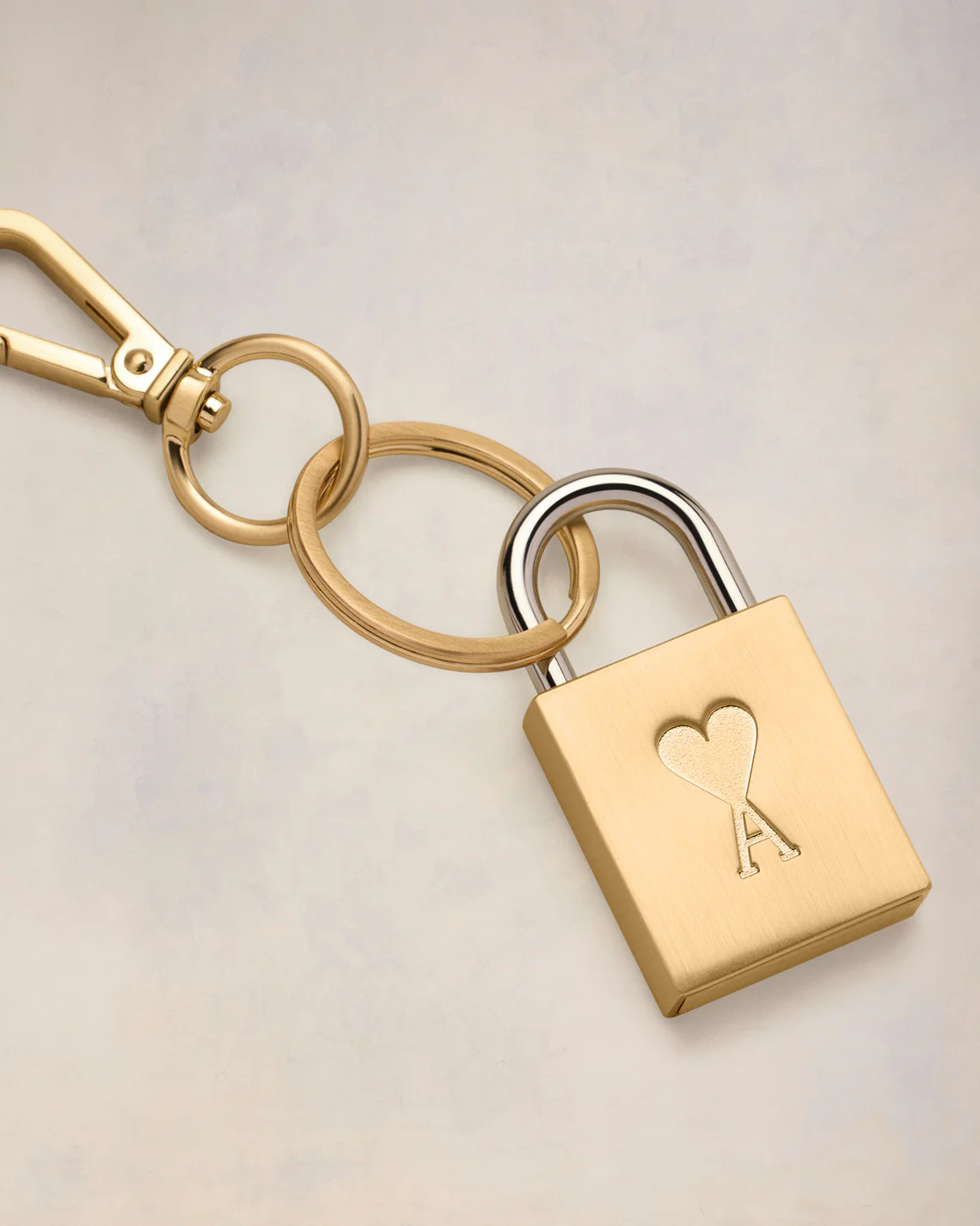 Gold Ami de Coeur Padlock Keyring