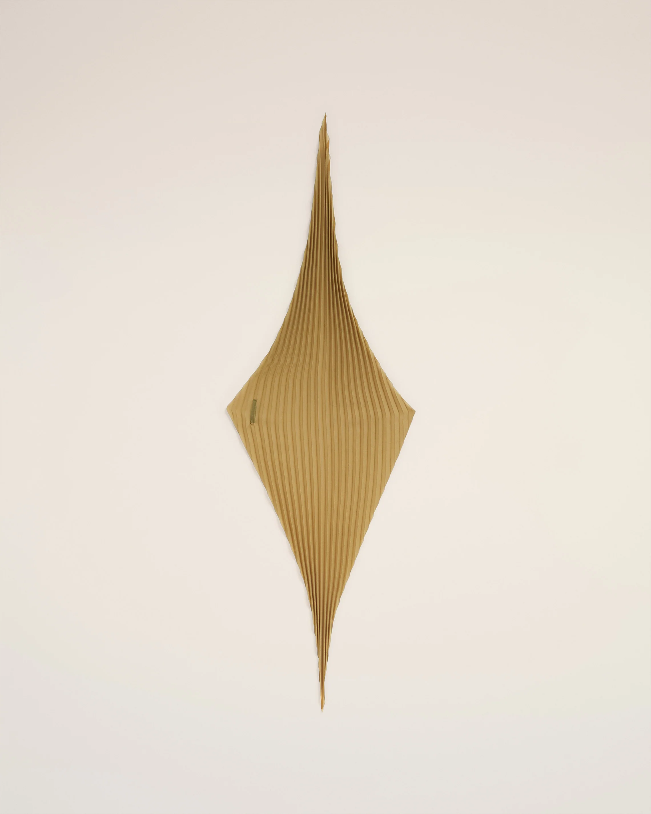 Mustard Pleated Diamond Shaped Scarf