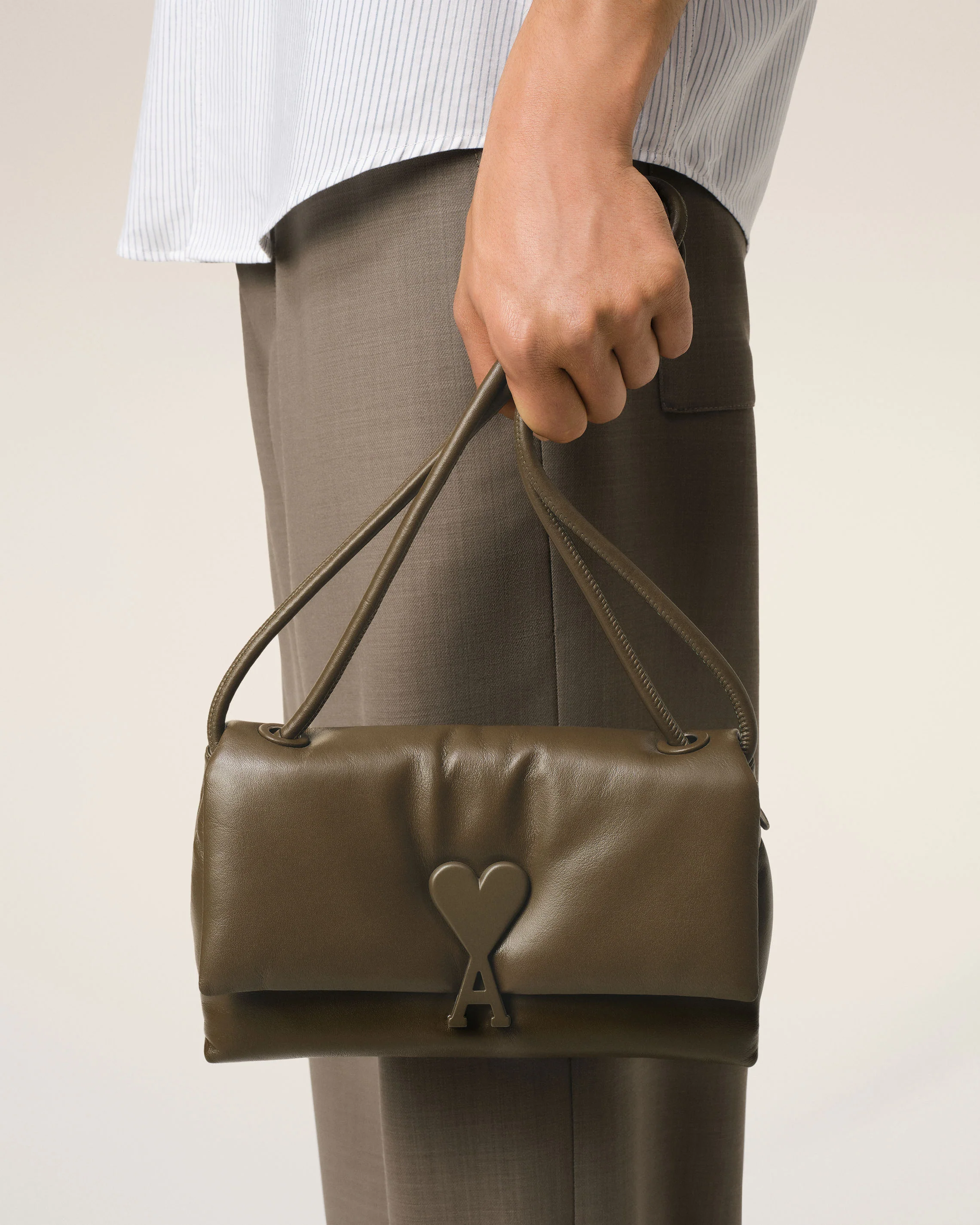 Khaki Leather Voulez-Vous Bag