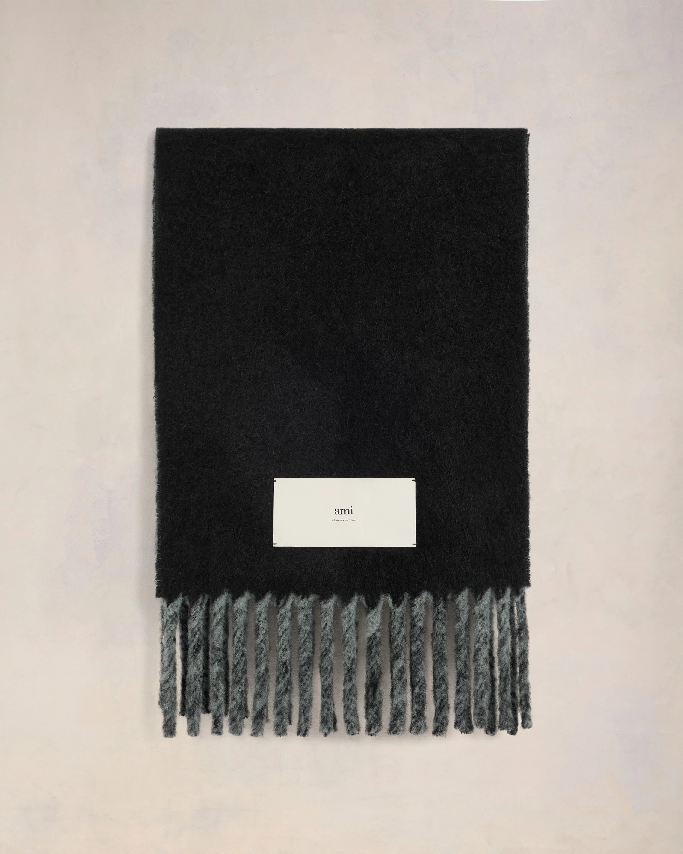 Bicolor Double-Sided Scarf With Ami Alexandre Mattiussi Tab