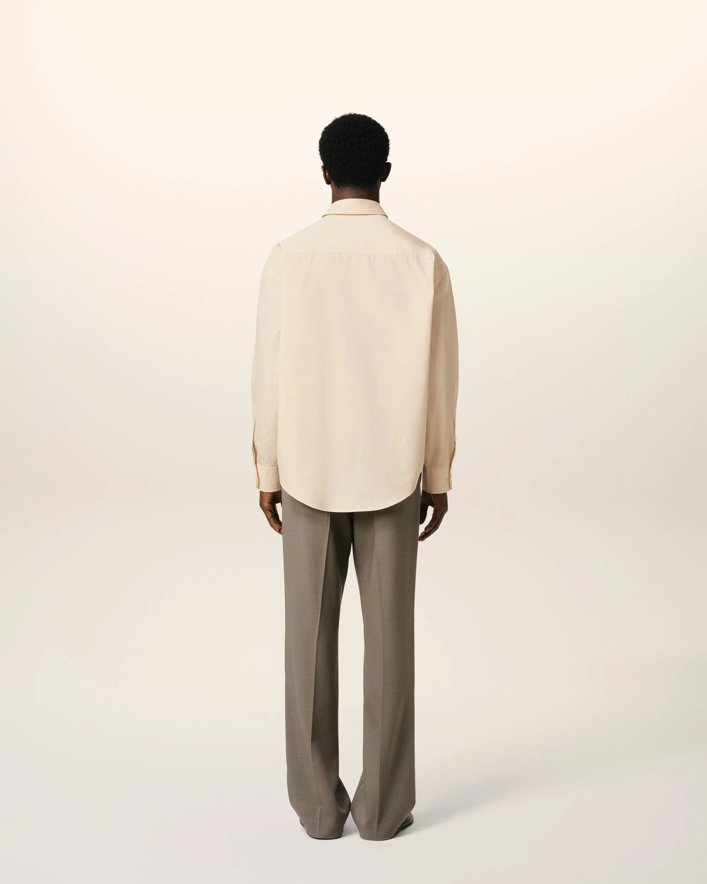 Beige Cotton Ami de Coeur Boxy Shirt