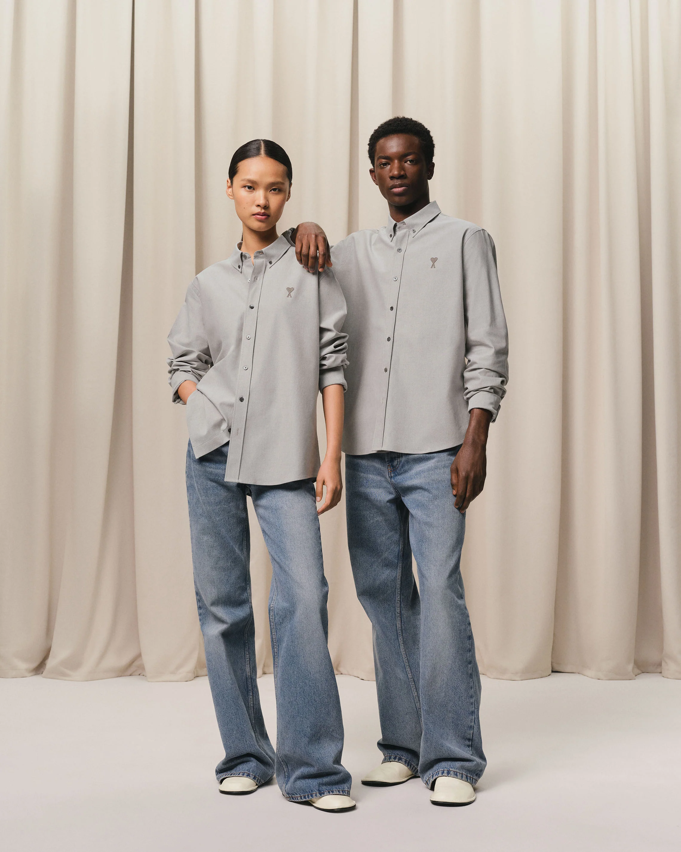 Green Cotton Button-Down Ami de Cœur Shirt