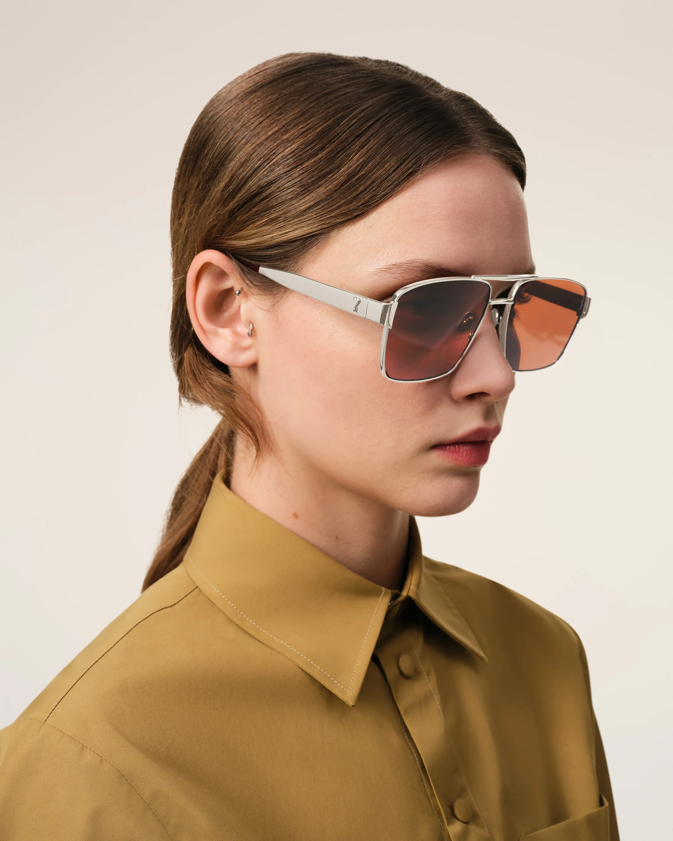 Silver Stainless Steel 75007 Sunglasses