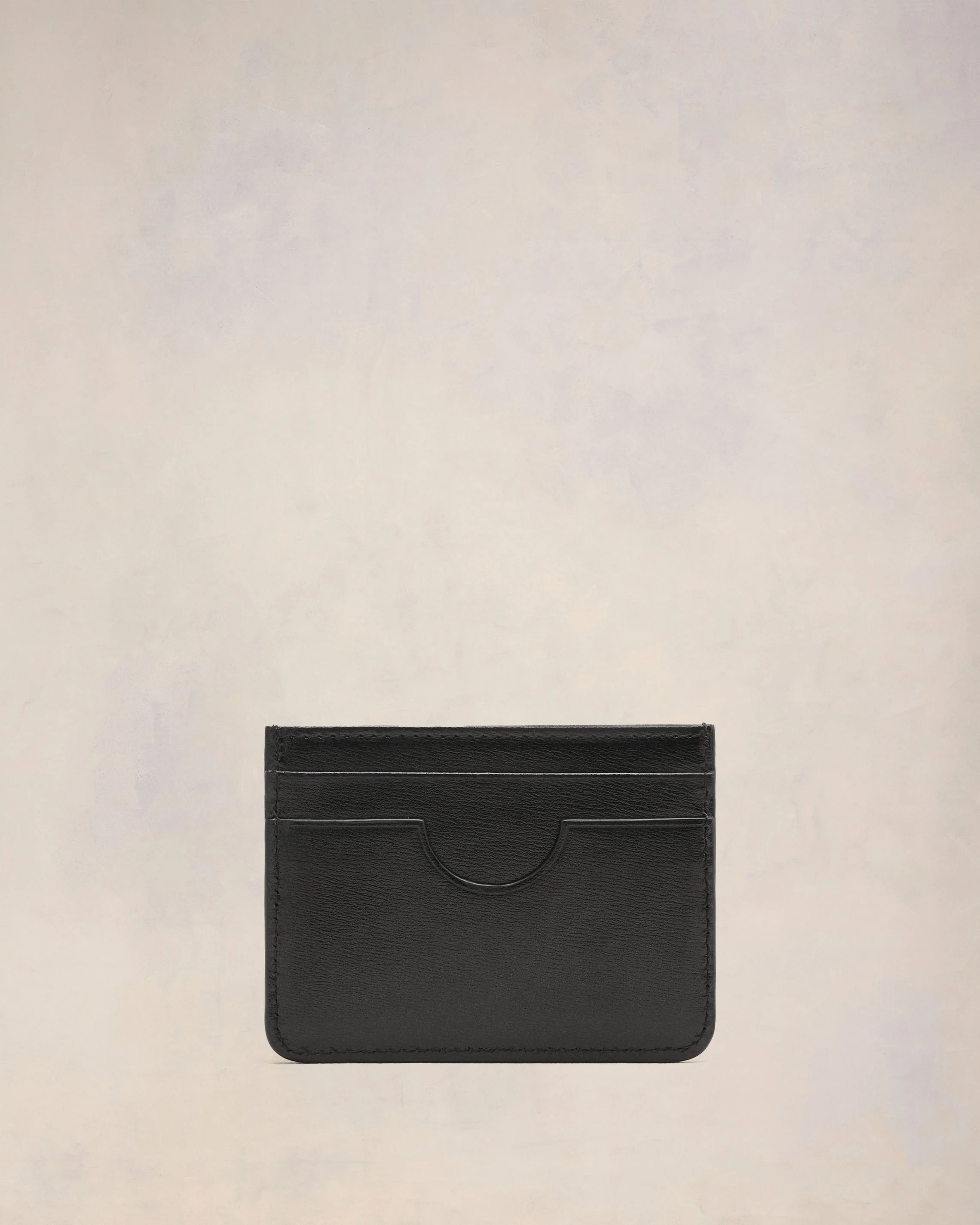 Black Leather Ami de Coeur Card Holder