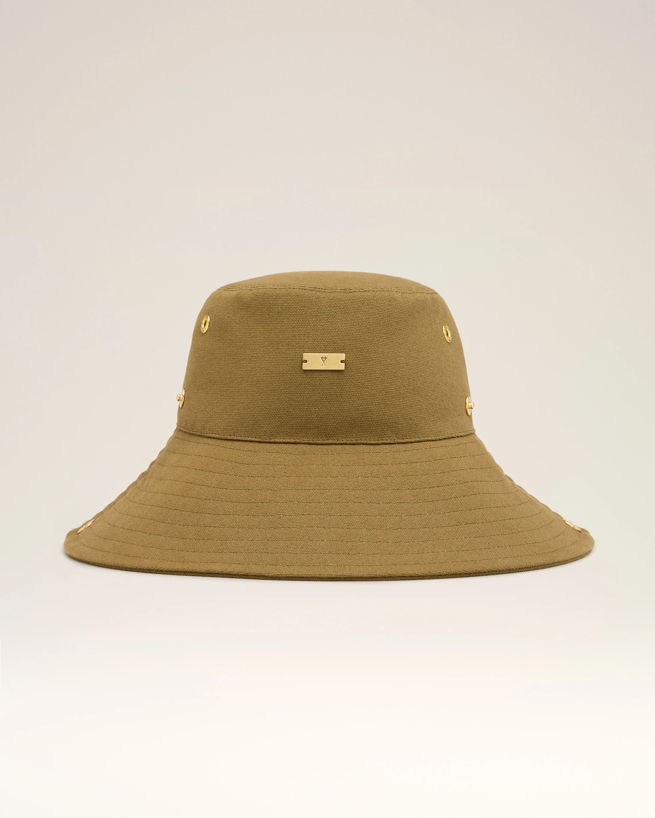 Khaki Cotton Ami de Coeur Plate Hat