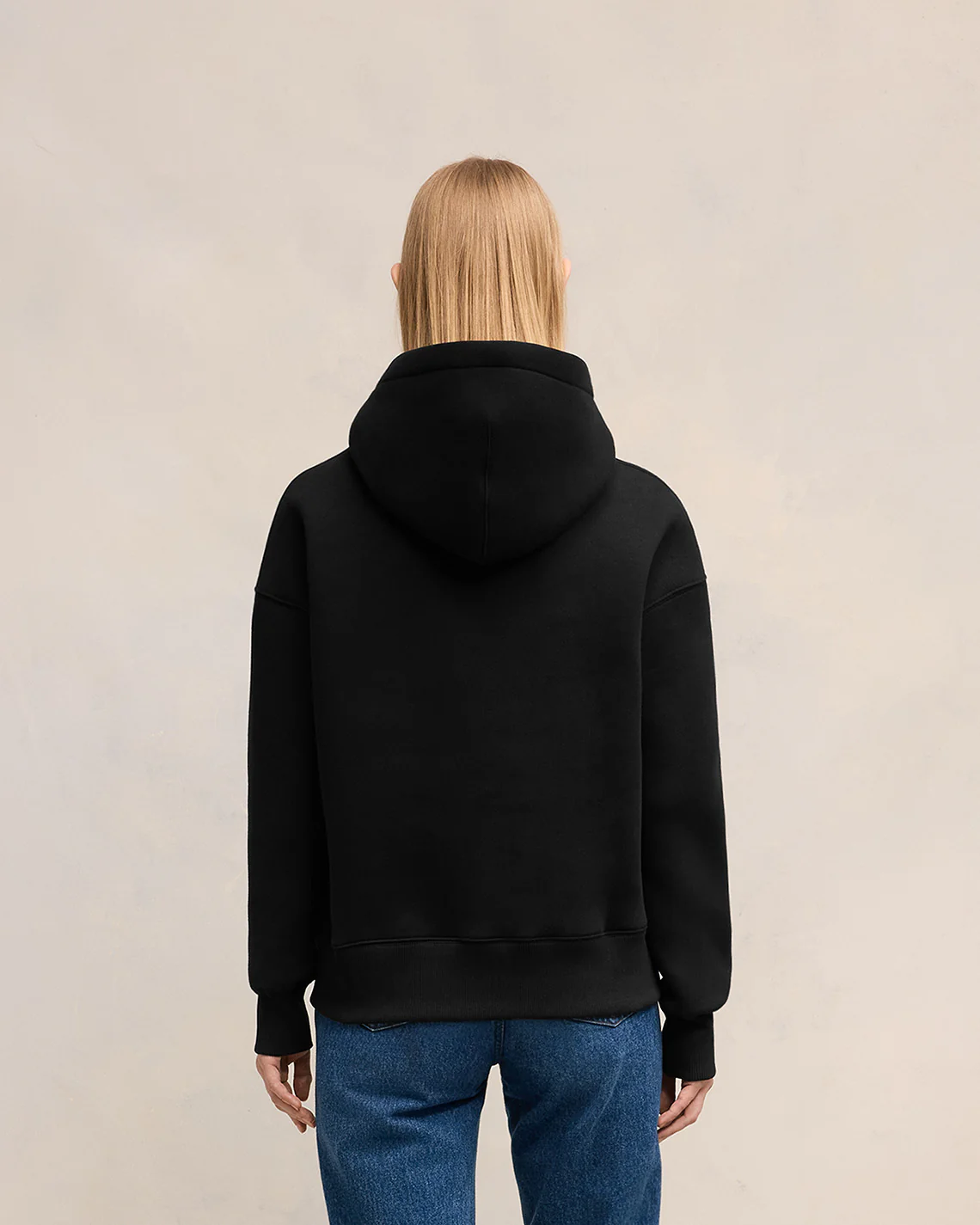 Black Cotton Ami de Coeur Hoodie