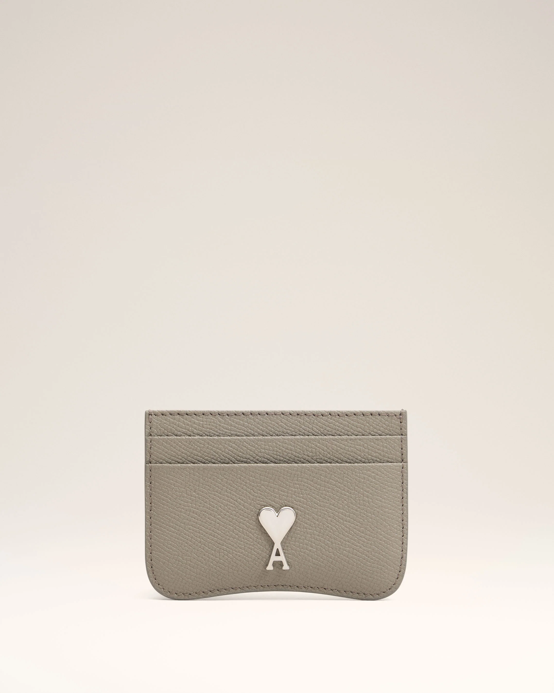 Grey Leather Paris Paris Card Holder