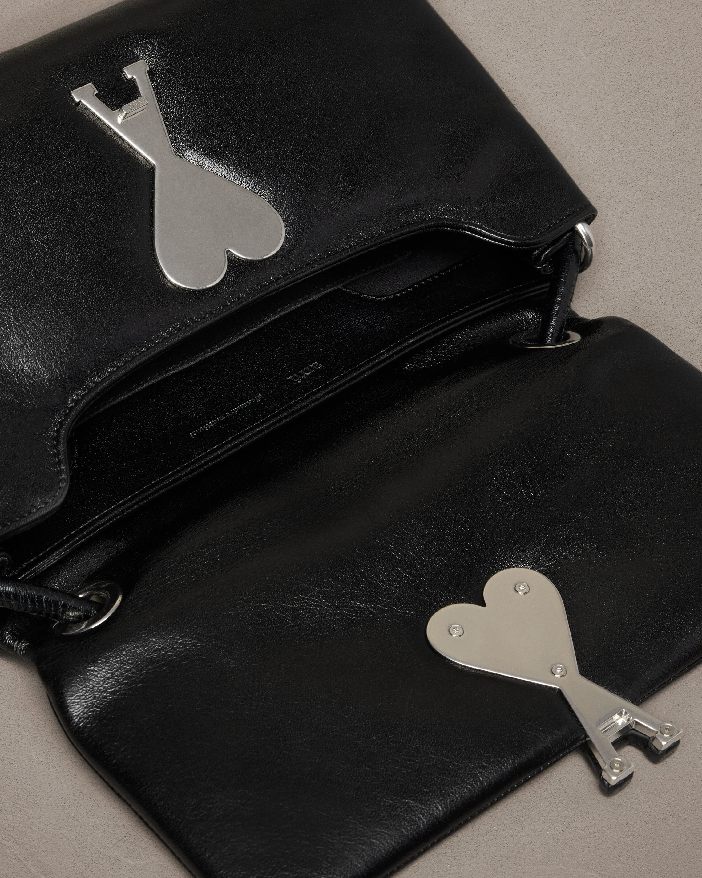 Black Leather Voulez-Vous Bag