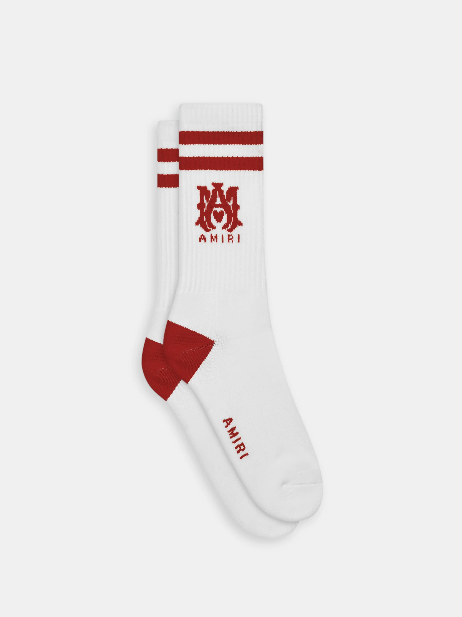 MA STRIPE SOCKS - White Sun Dried Tomato