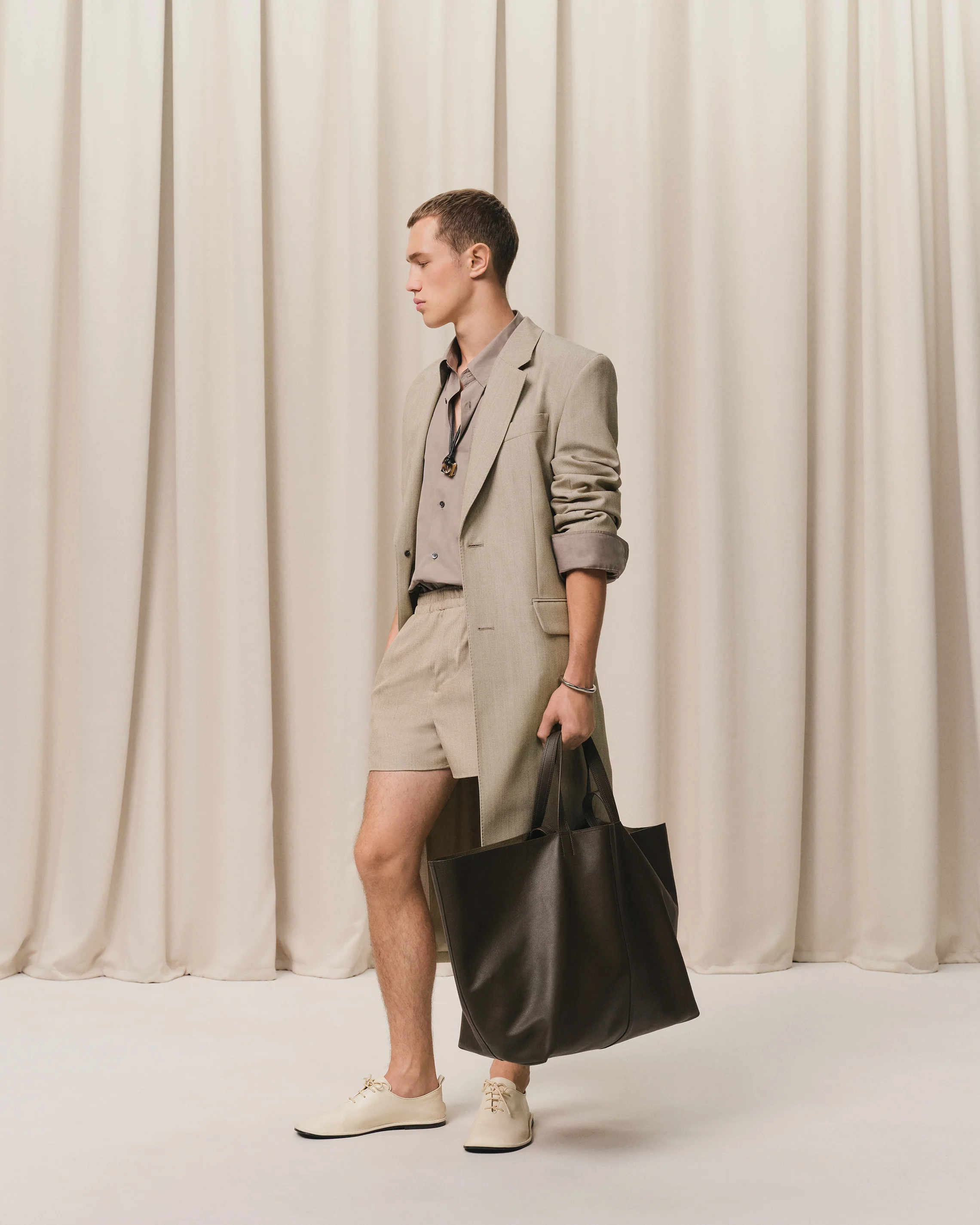 Green Leather Midi Maxi Tote Bag