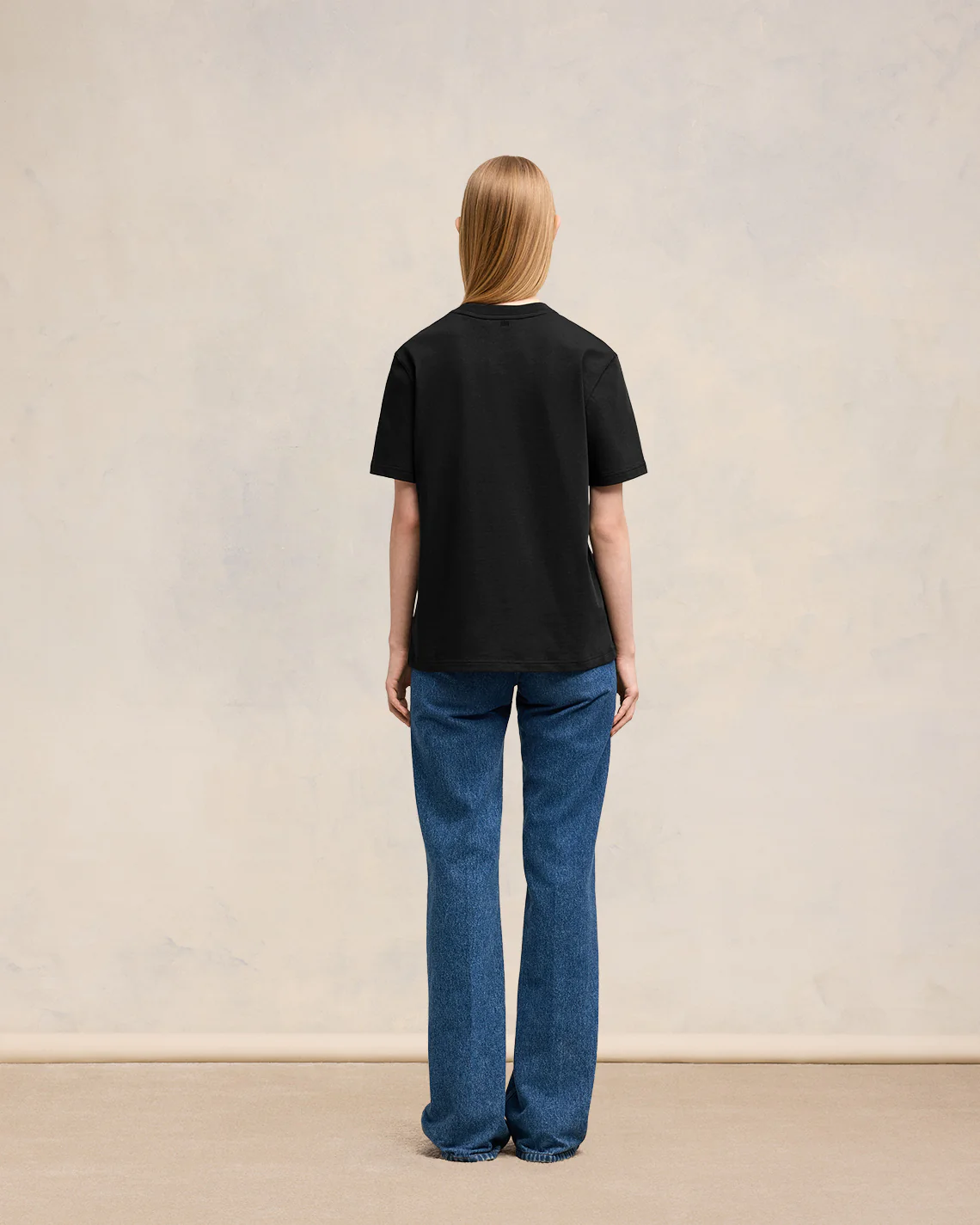 Black Cotton Ami de Coeur T-Shirt