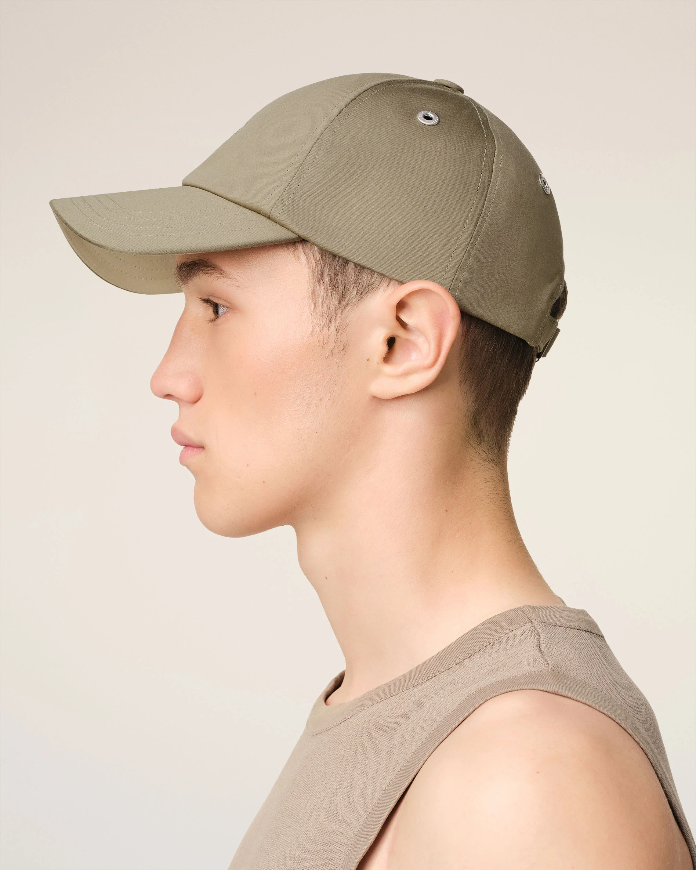 Green Cotton Ami de Coeur Embroidery Cap