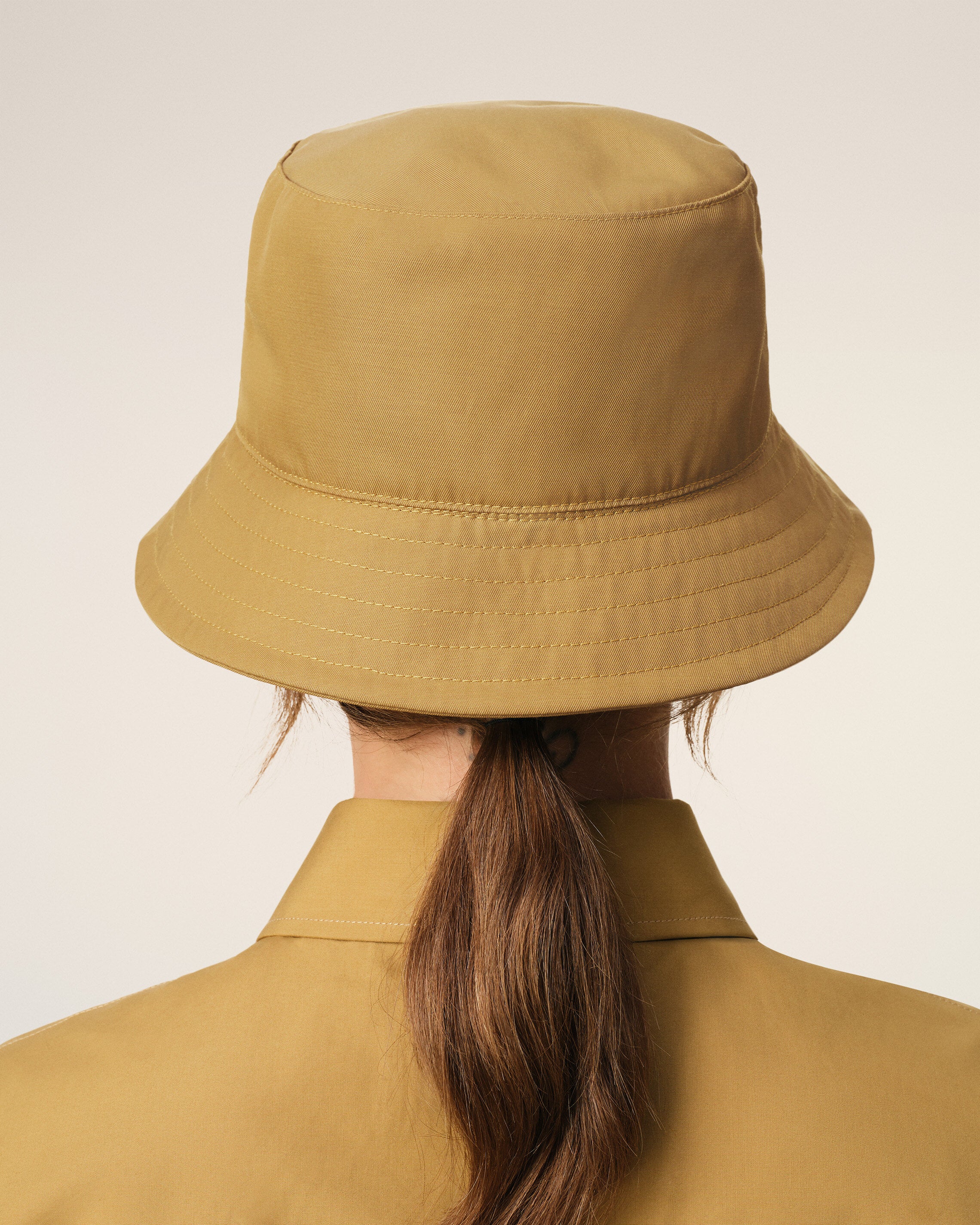 Mustard Twill Ami de Coeur Stud Bucket Hat